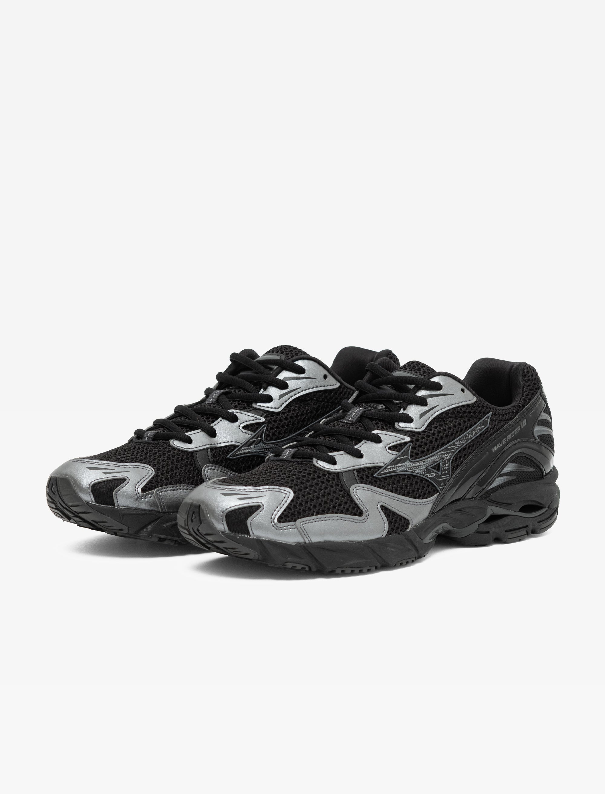 mizuno Wave Rider 10 (Black Sand/Metallic Grey)