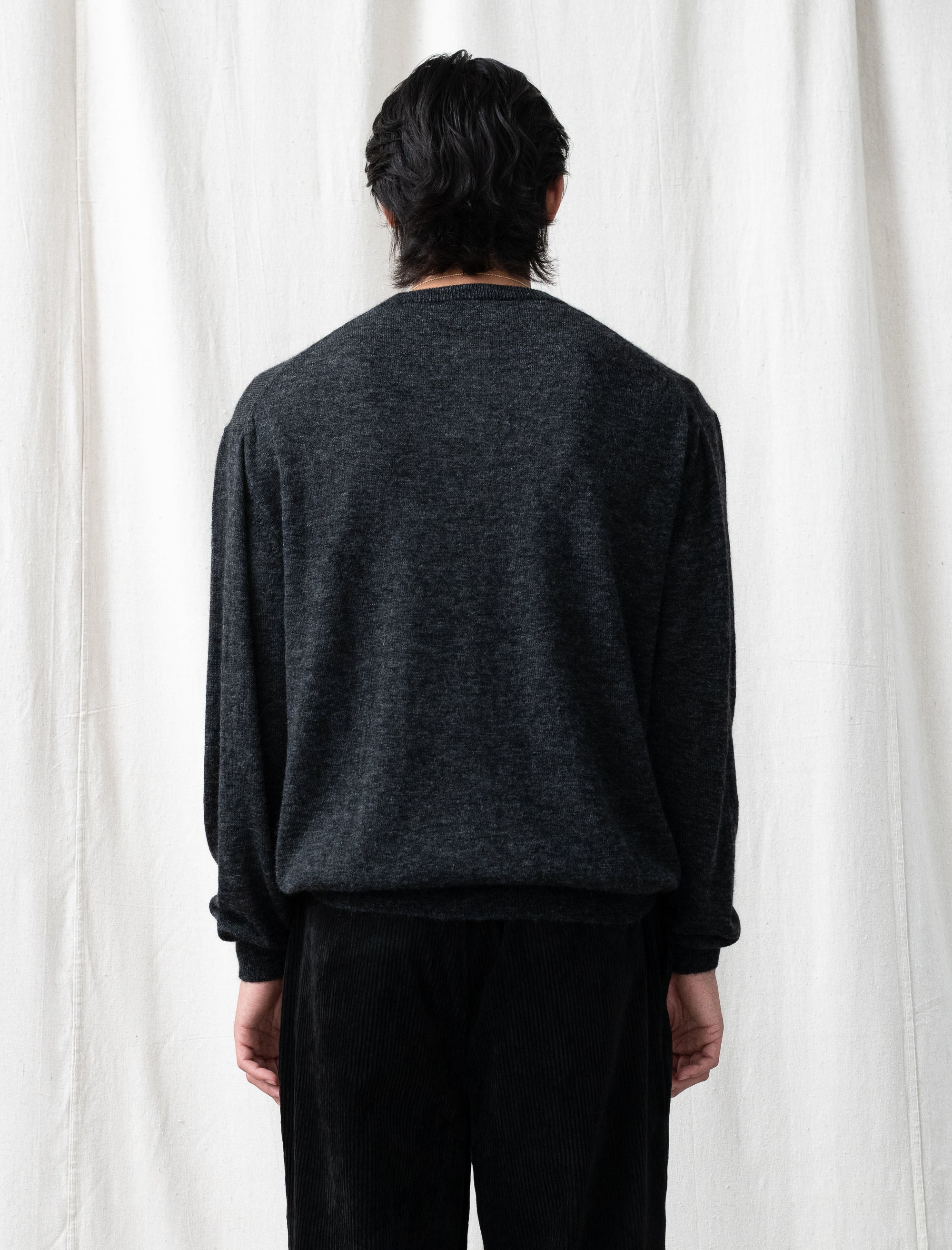 Wool Mohair Pullover (Charcoal)