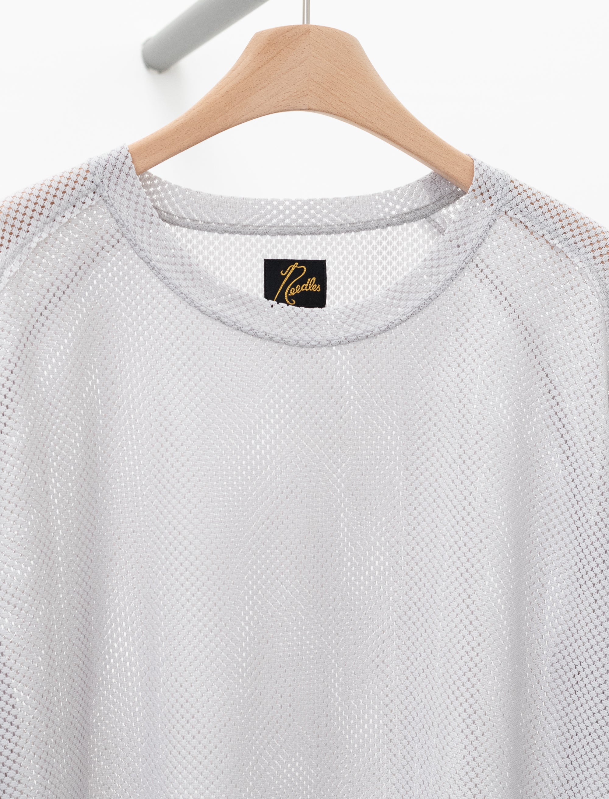 needles U-Neck Tee Geometic Raschel Lace (Grey)