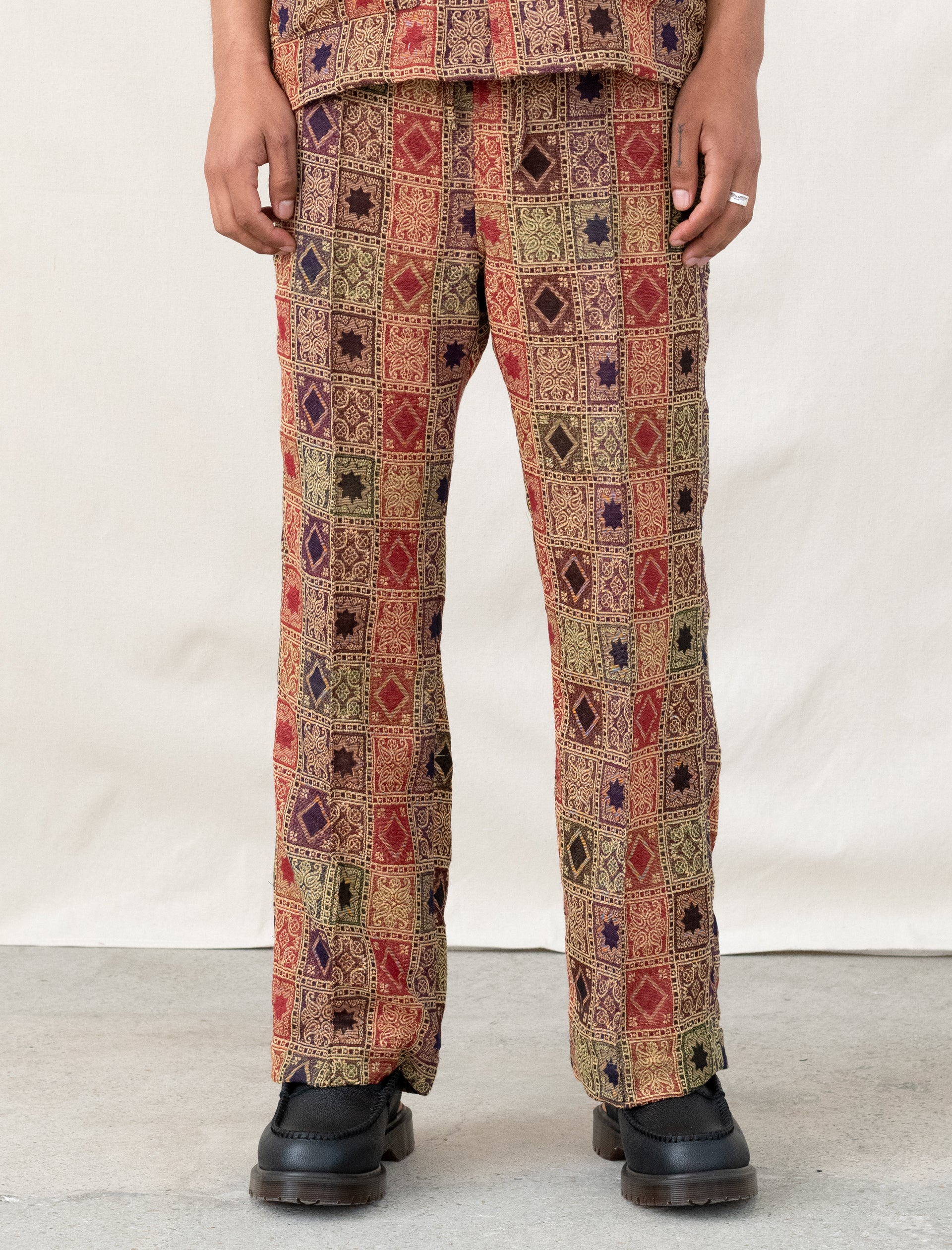String Boot-Cut Pant (Rust/Navy/Green) – Bows and Arrows