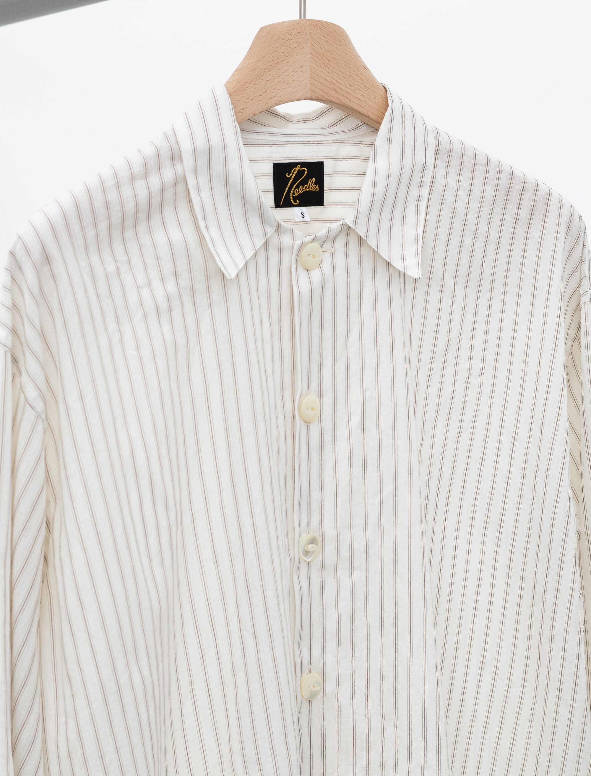 needles Uncon Shirt Dobby Stripe (Brown)