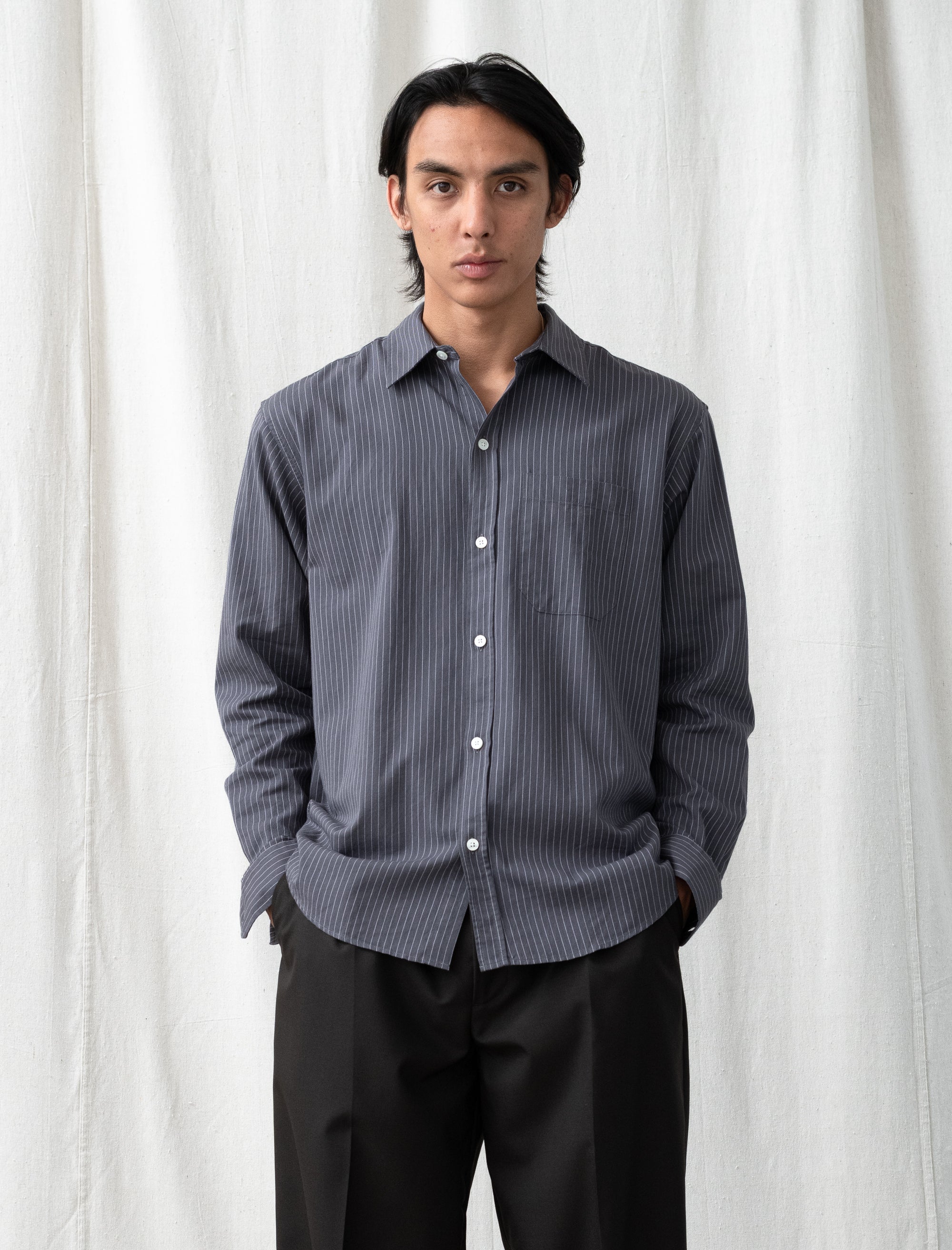 Distant Shirt (Blush Stripe)