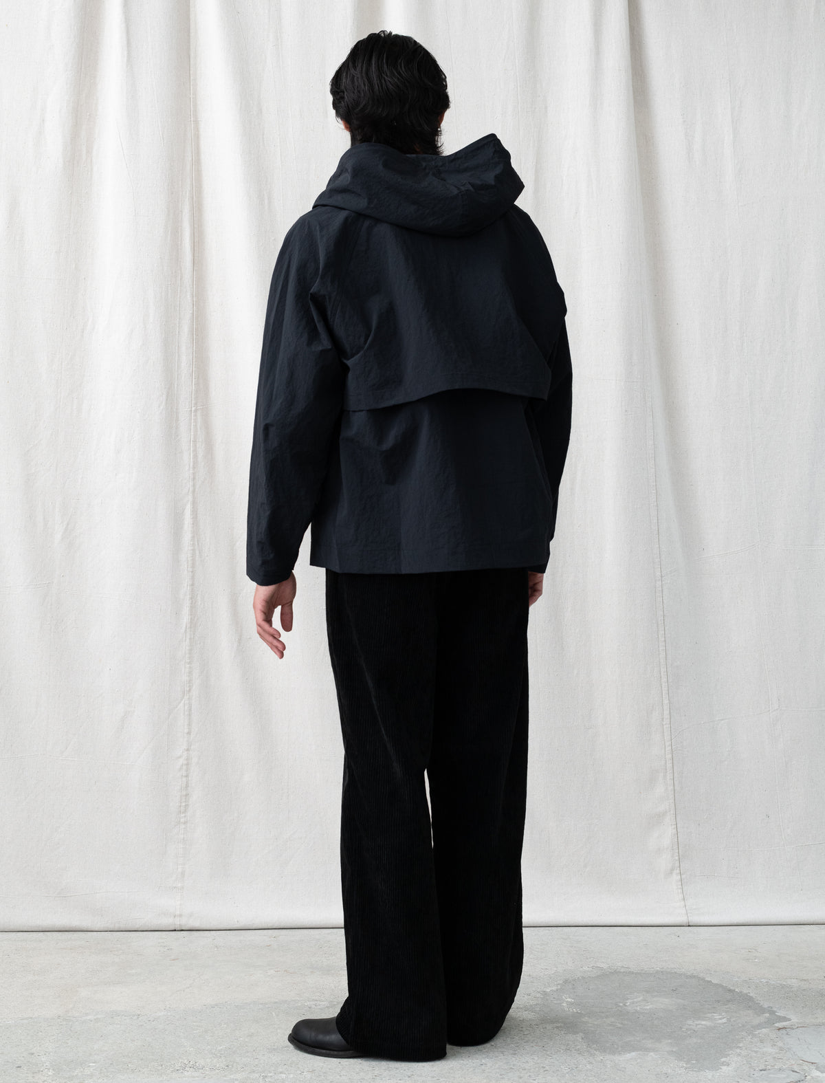 Nylon Hooded Blouson (Black)