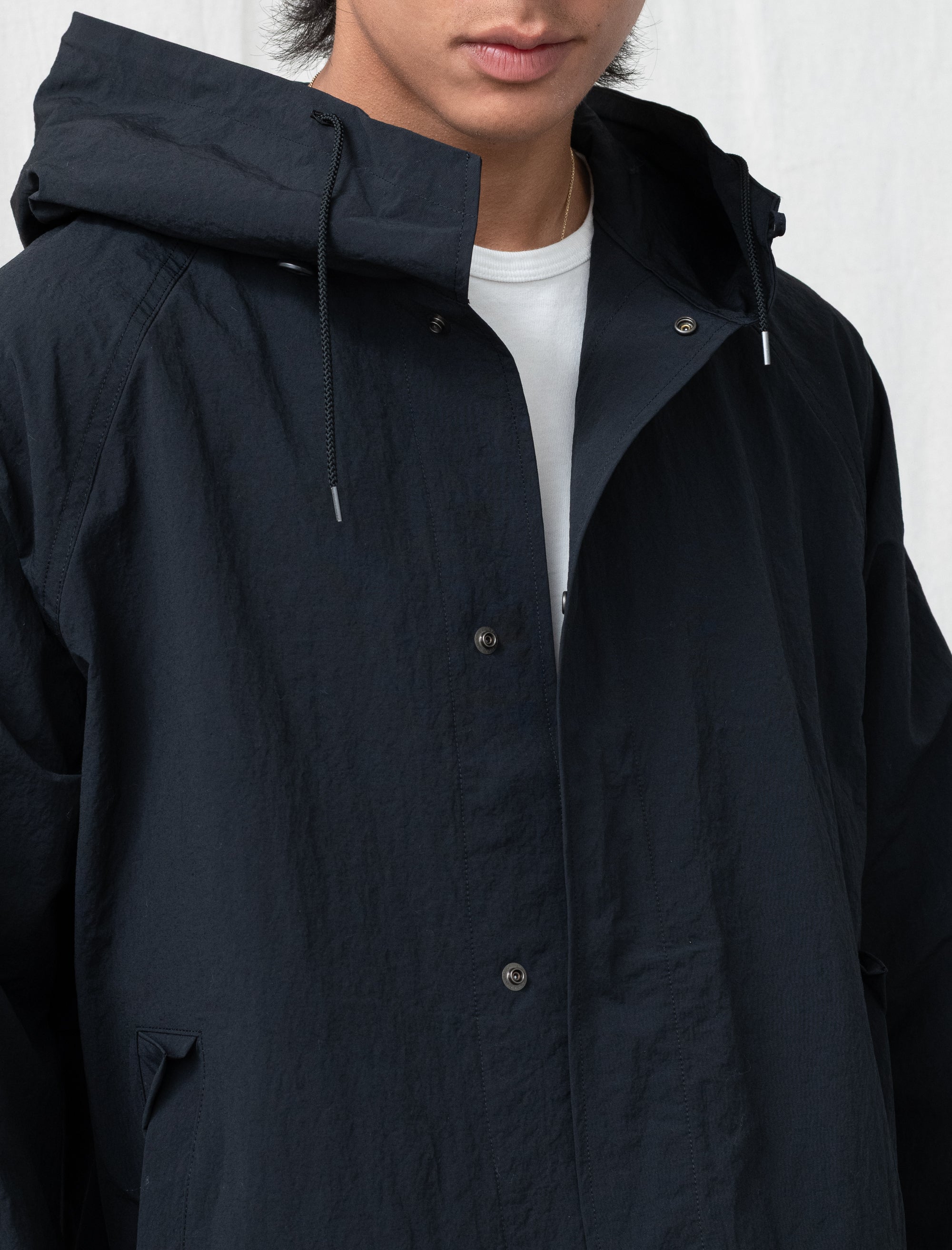 Nylon Hooded Blouson (Black)