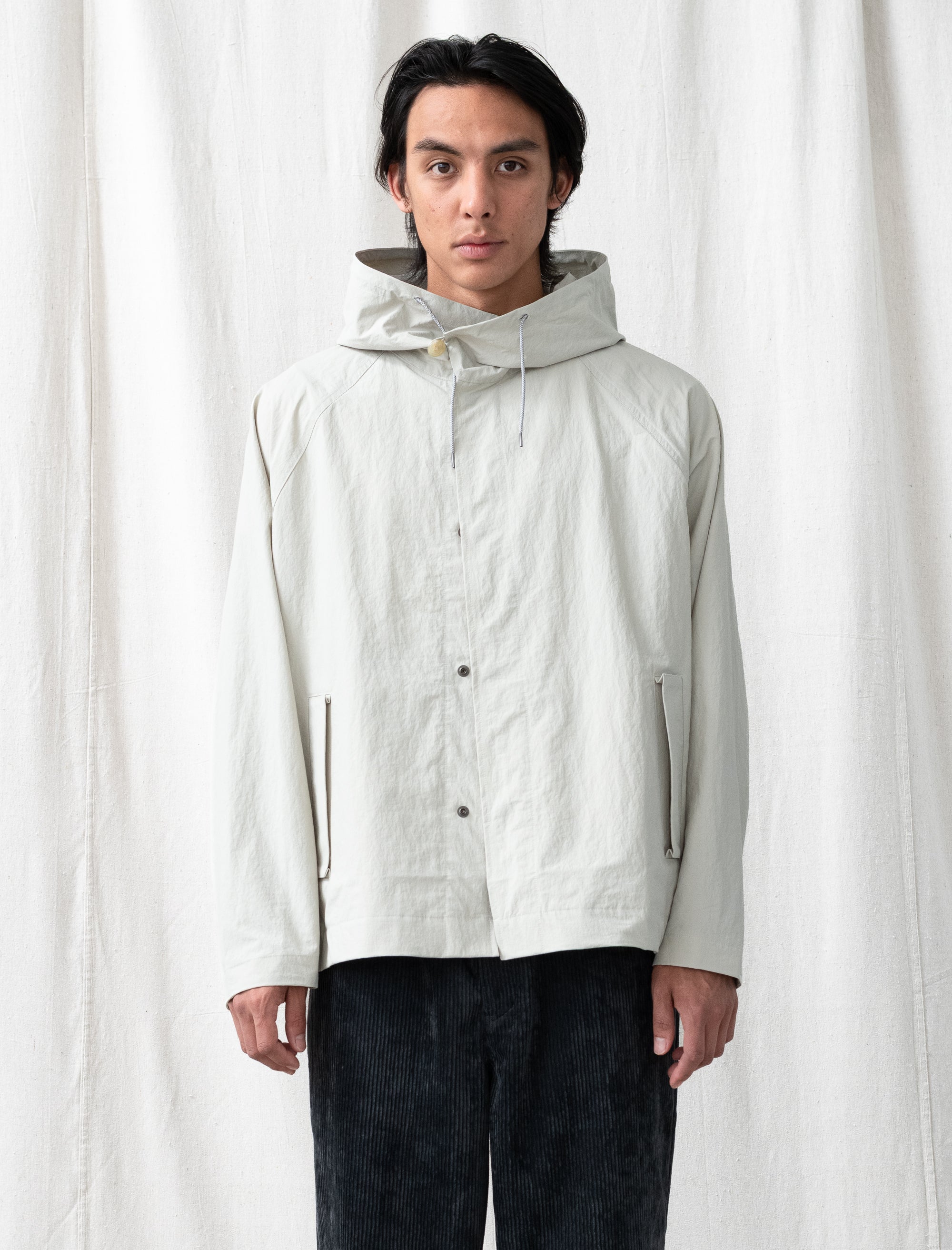 Nylon Hooded Blouson (Taupe)