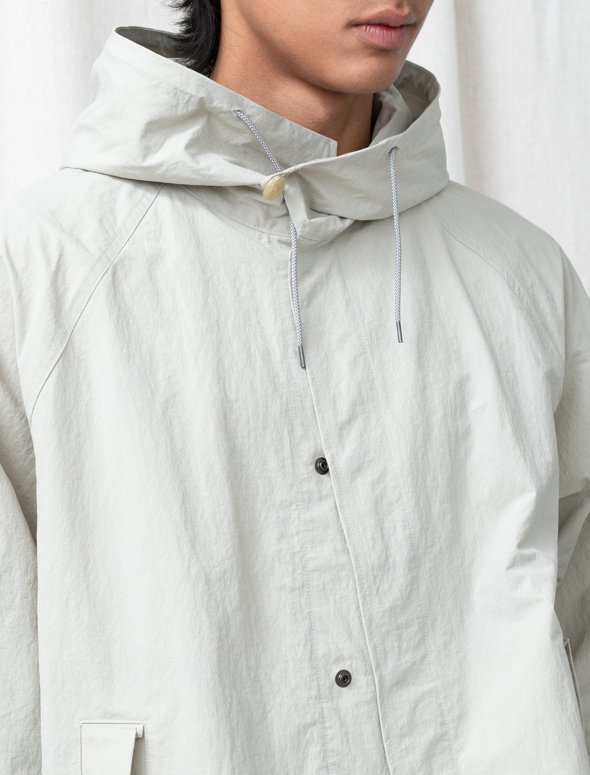 Nylon Hooded Blouson (Taupe)