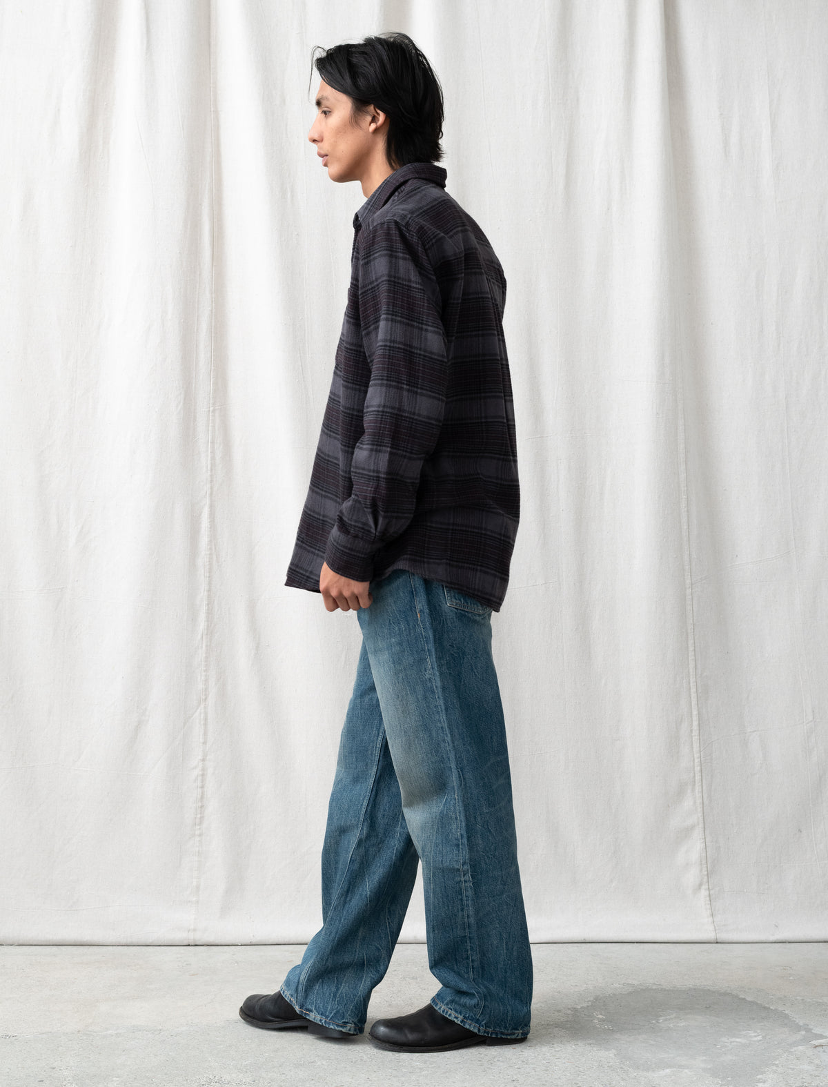 Above Shirt (Faded Nocturne Check Flannel)