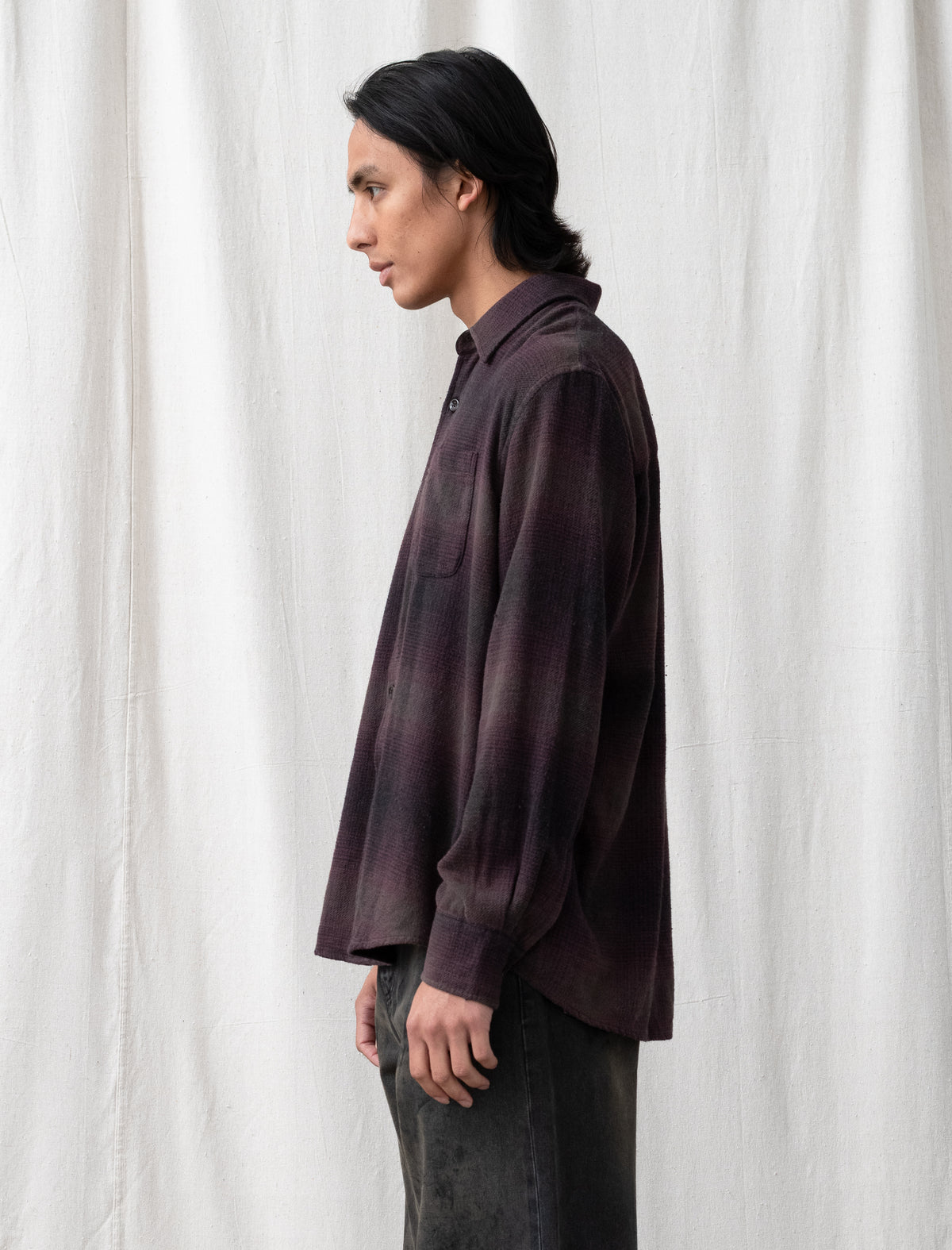 Above Shirt (Cordial Dusk Check Grain Weave)