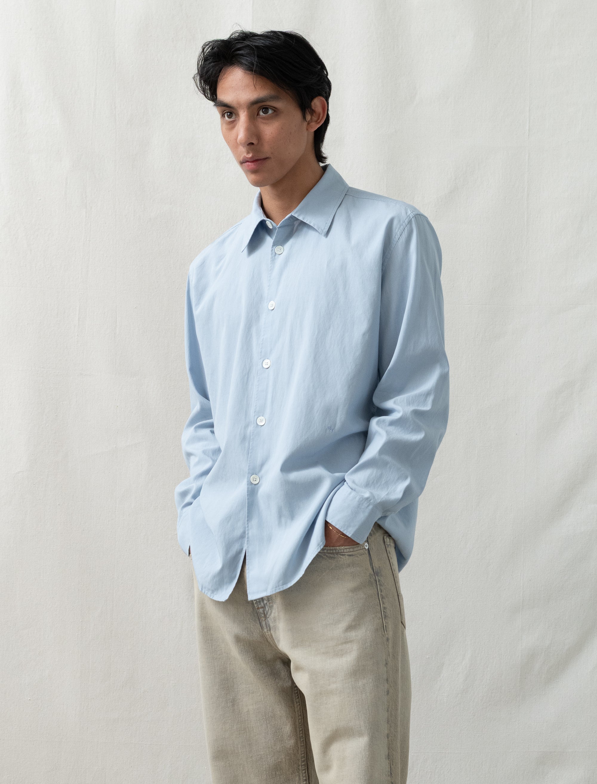 Our Legacy Beyond Shirt (Powder Blue Liquid Poplin) – Bows and Arrows