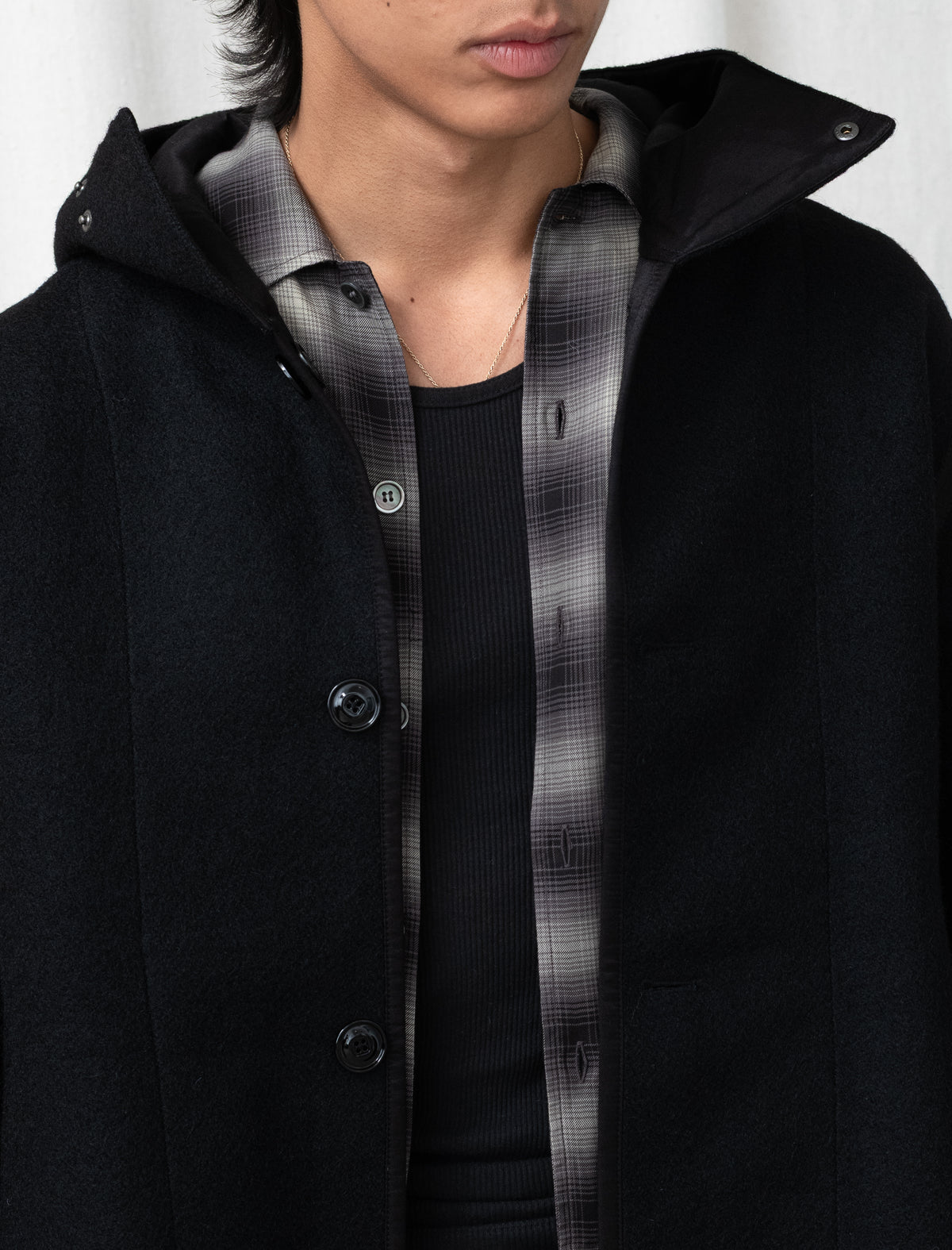 Liner Jacket (Black Stamped Wool)