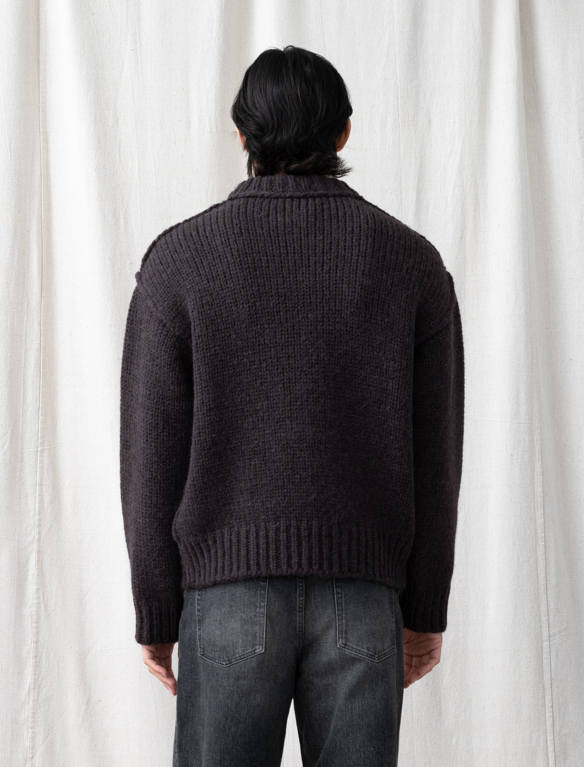Mock Roundneck (Brown Bear Mega Alpaca Wool)