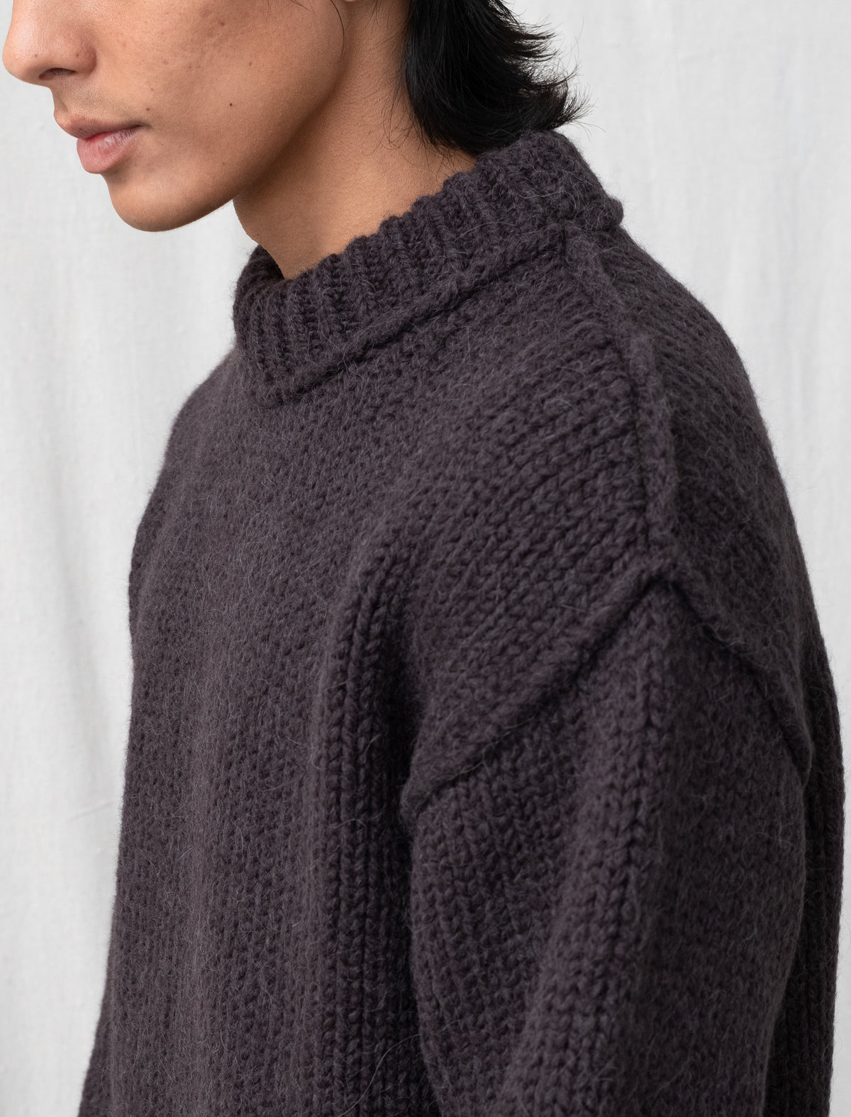 Mock Roundneck (Brown Bear Mega Alpaca Wool)