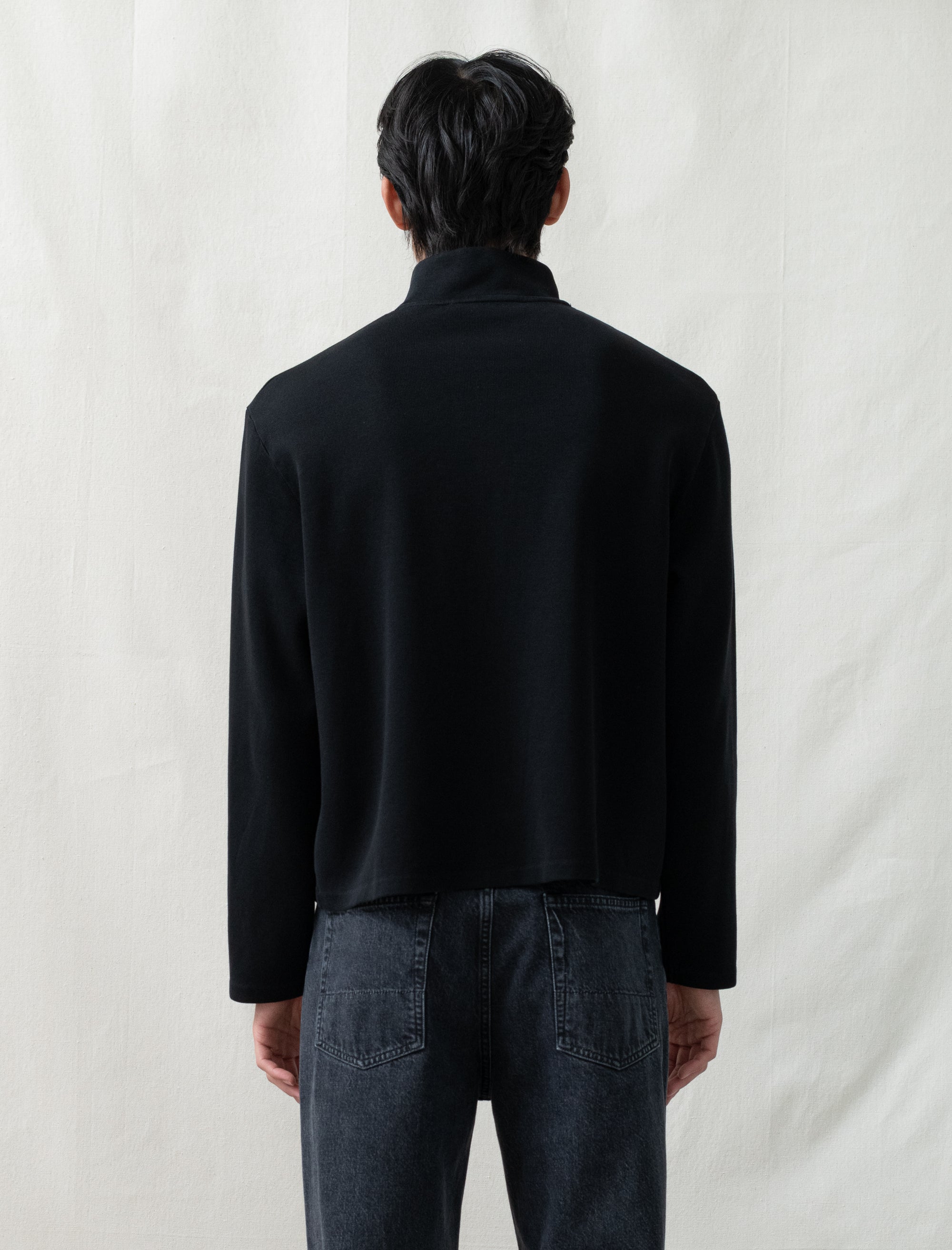 Shrunken Fullzip (Black Athletic Rib)