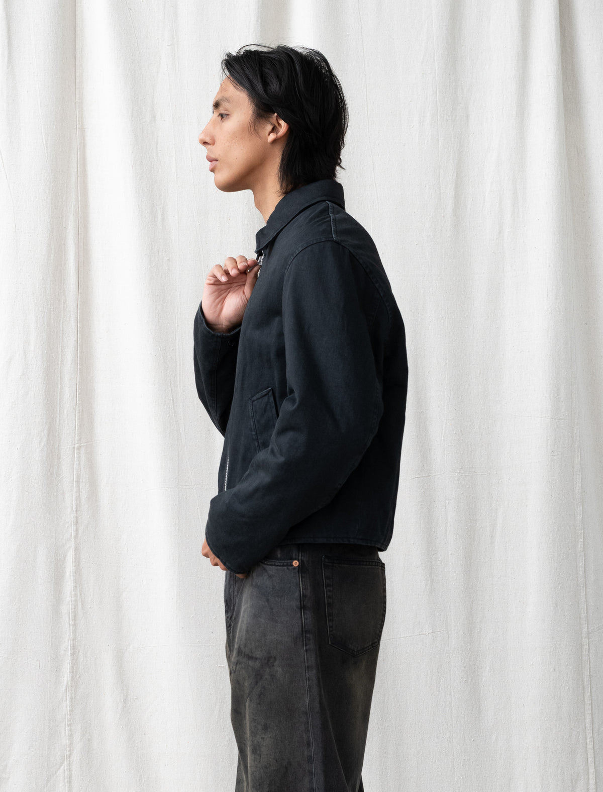 Slight Jacket (Enzyme Obsidian Field Sateen)