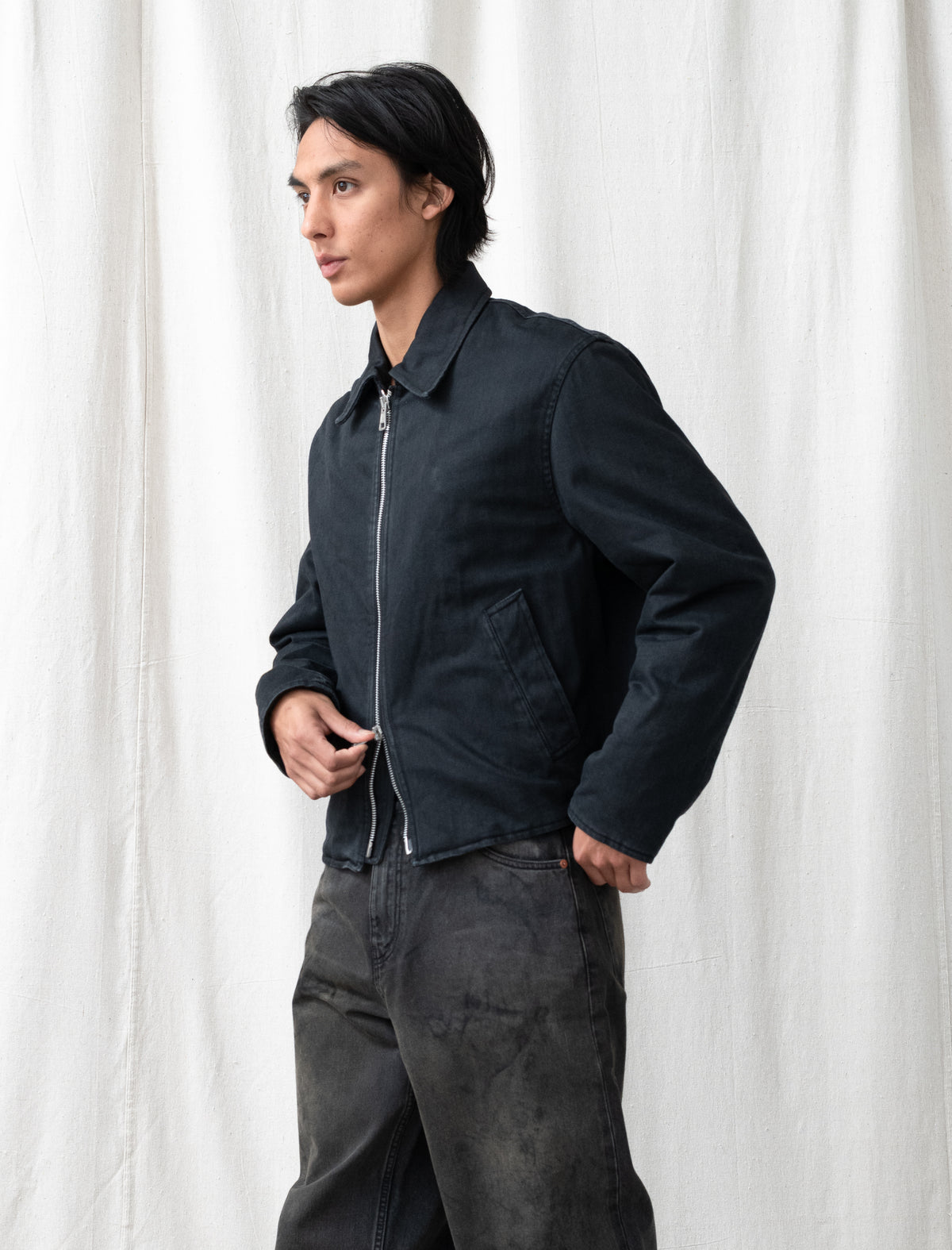 Slight Jacket (Enzyme Obsidian Field Sateen)