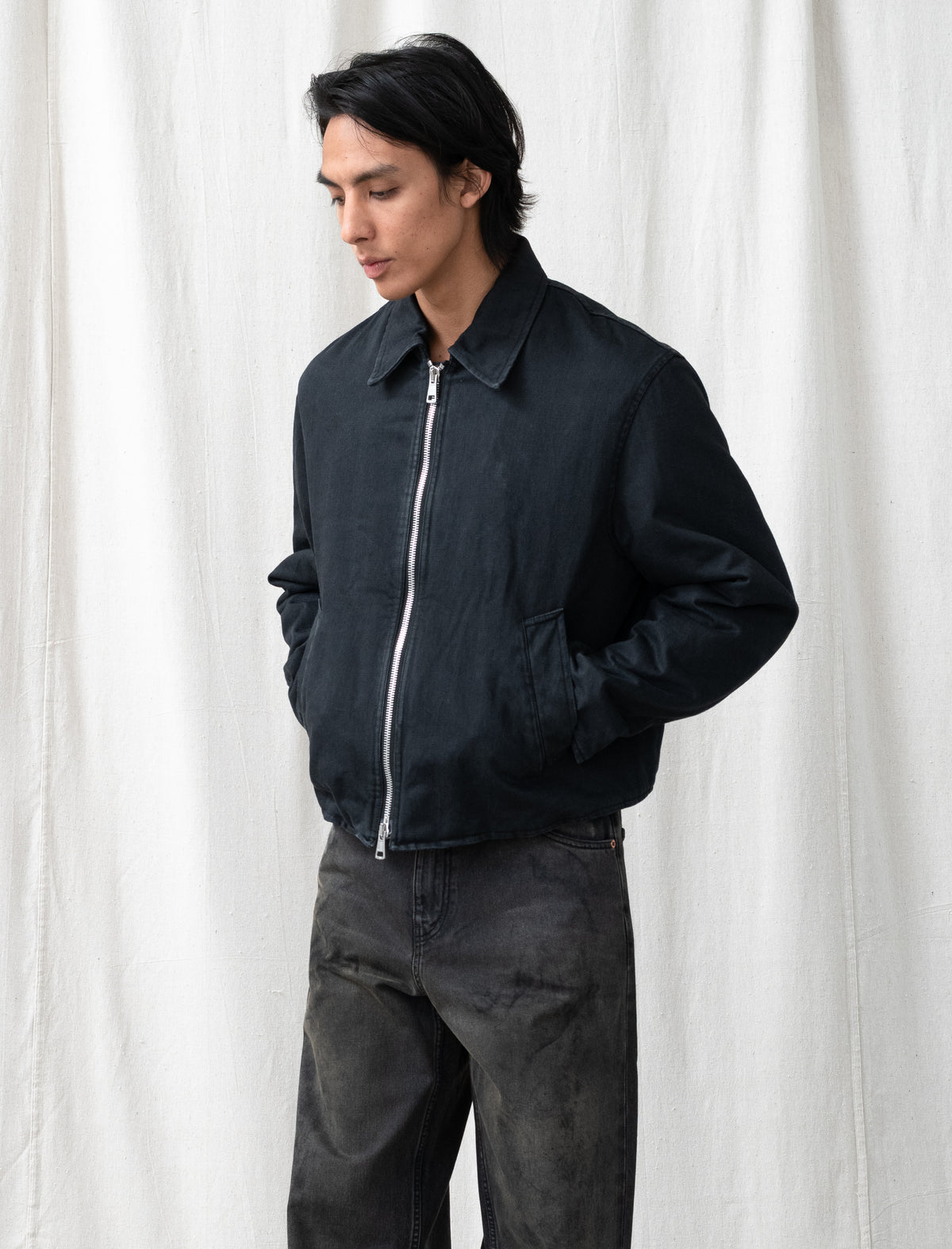 Slight Jacket (Enzyme Obsidian Field Sateen)