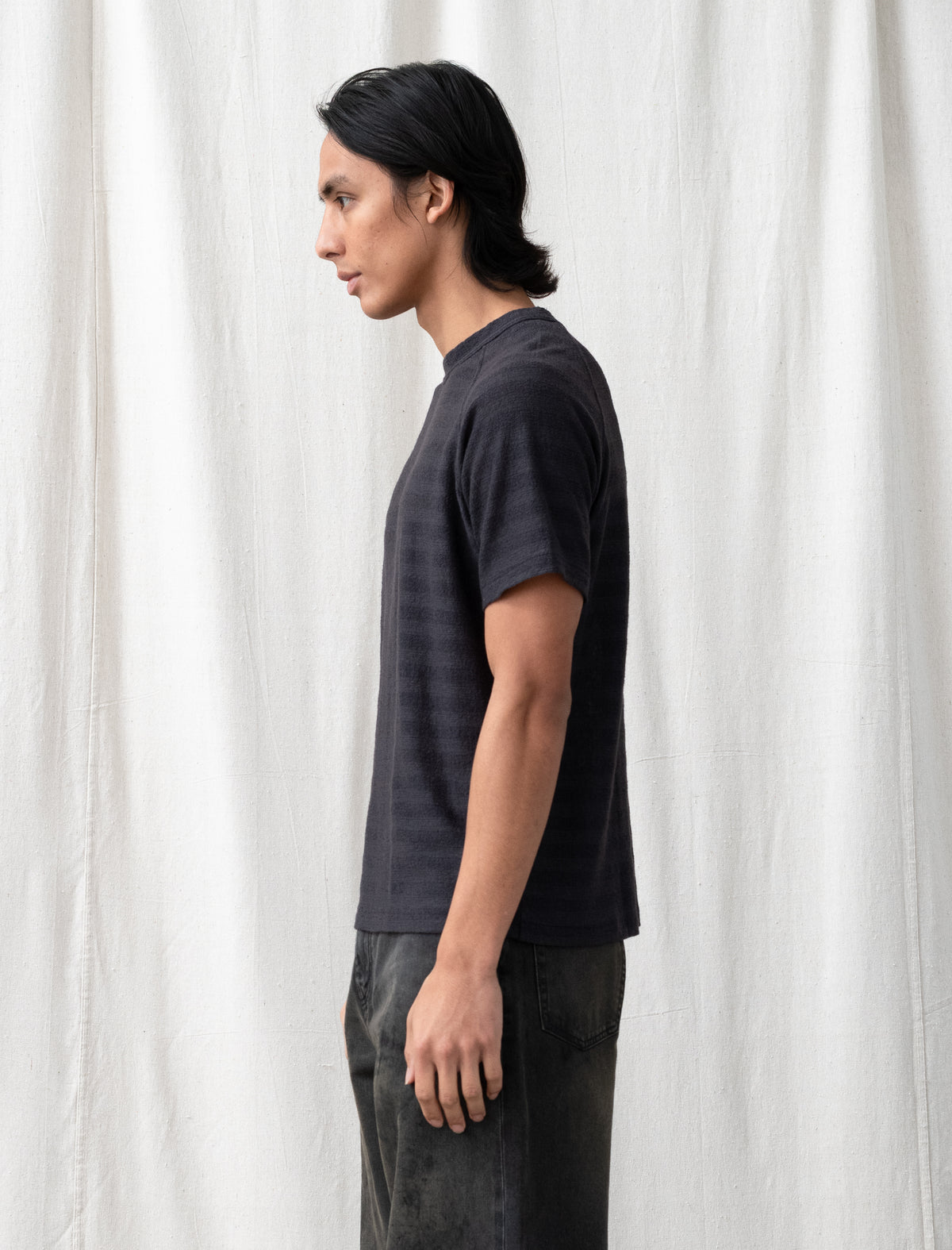 Arcade T-Shirt (Night Soil Veil Wool Stripe)