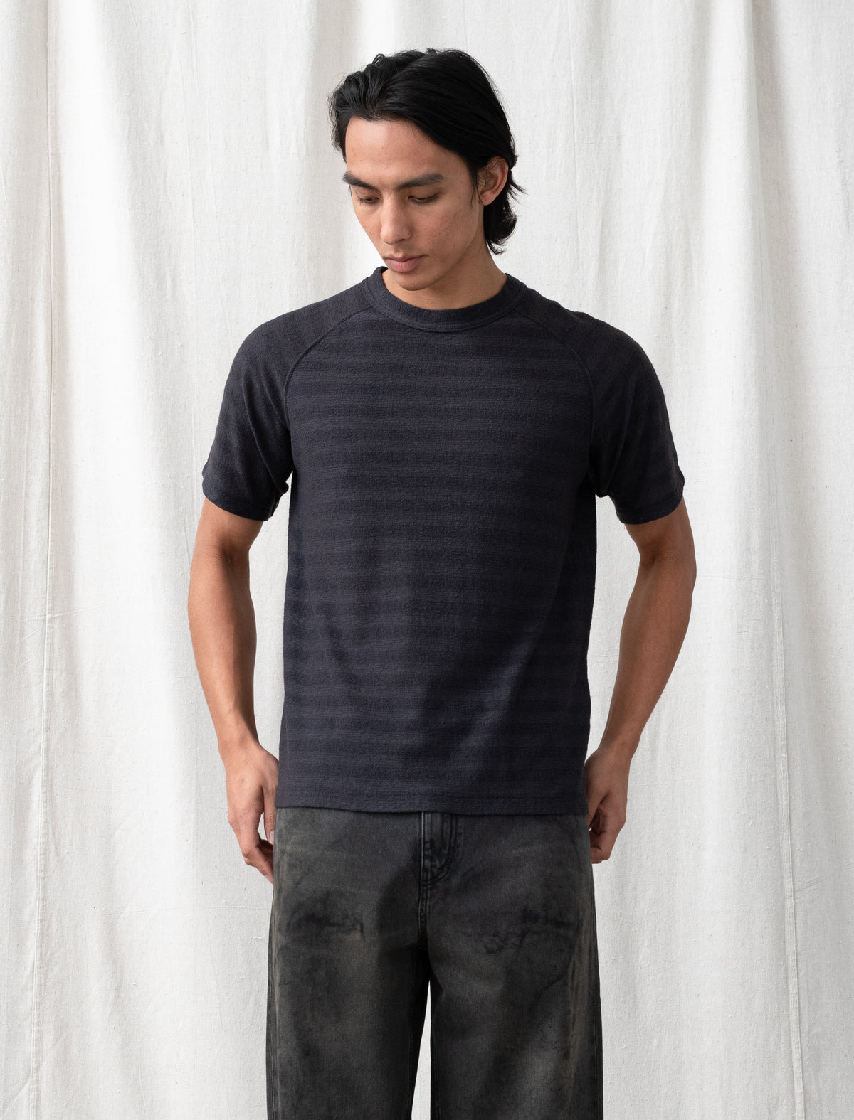 Arcade T-Shirt (Night Soil Veil Wool Stripe)