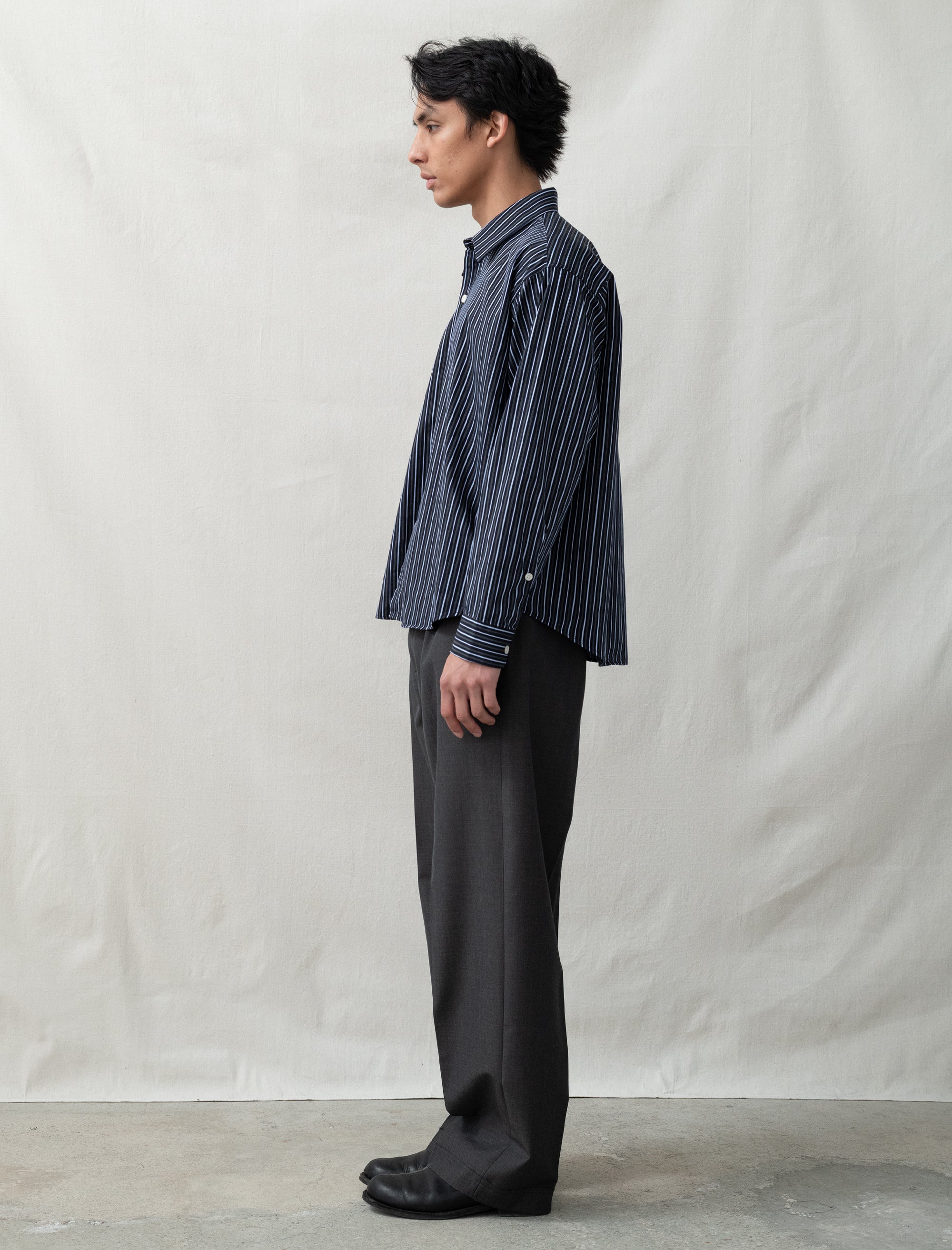 Patch Trousers (Grey Dry Wool)