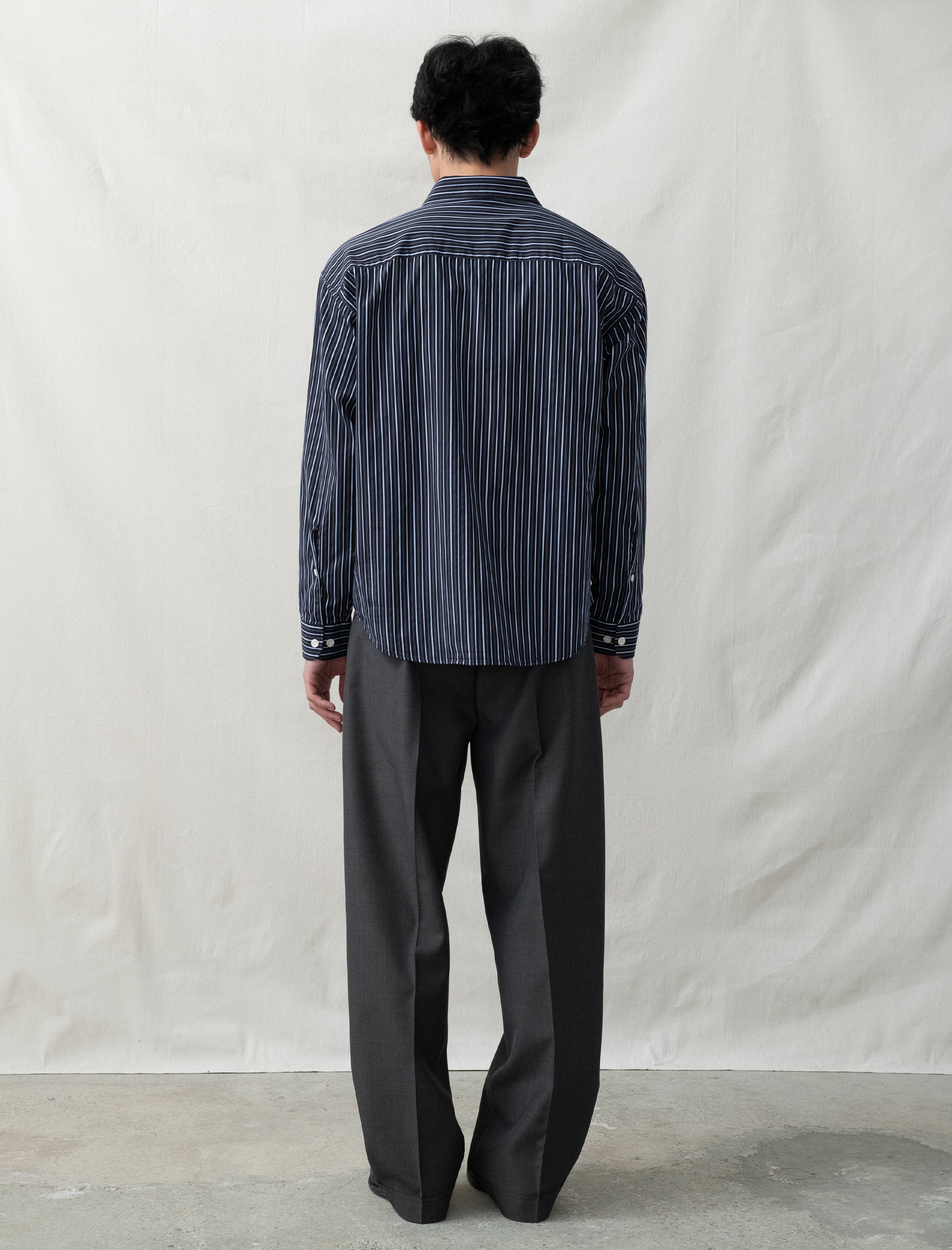 Patch Trousers (Grey Dry Wool)