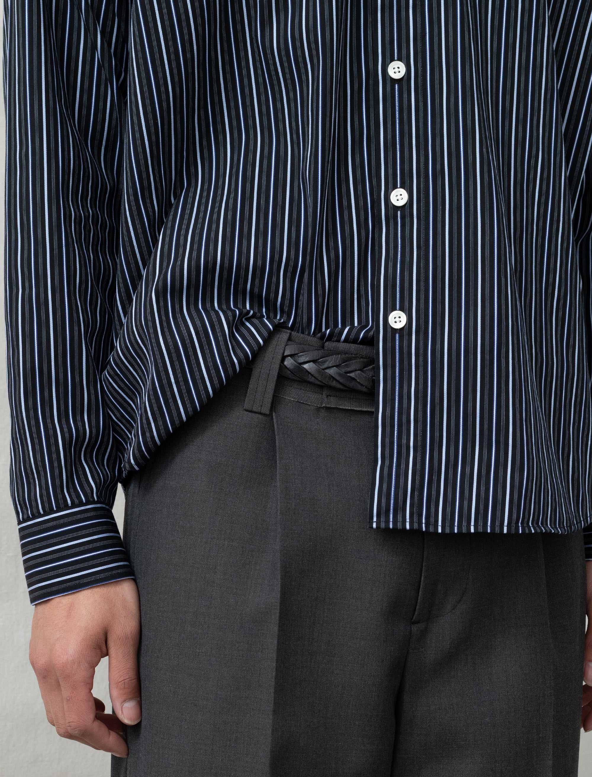 Patch Trousers (Grey Dry Wool)