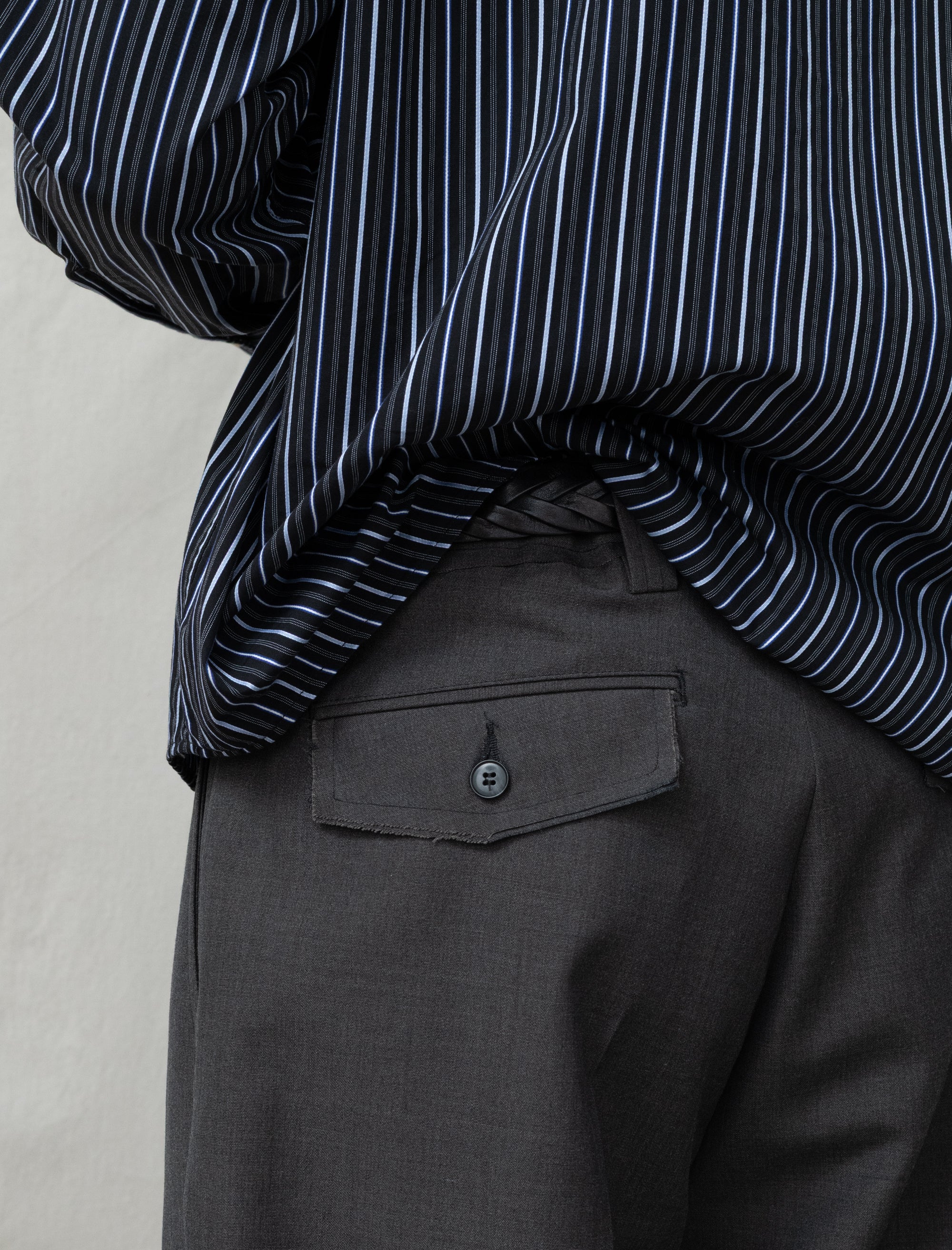 Patch Trousers (Grey Dry Wool)