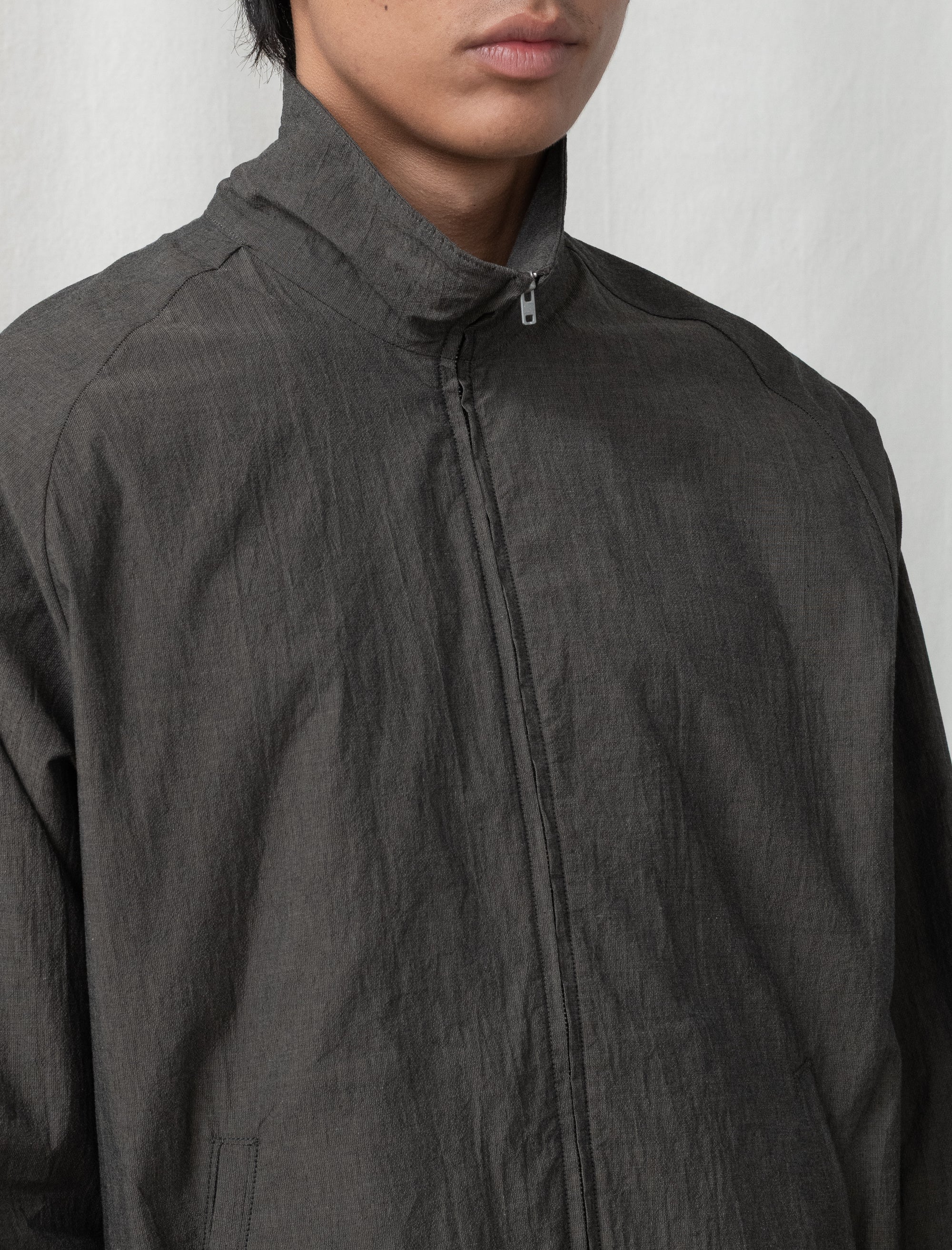 Tumbled Poplin Full Zip (Brown Pearl)