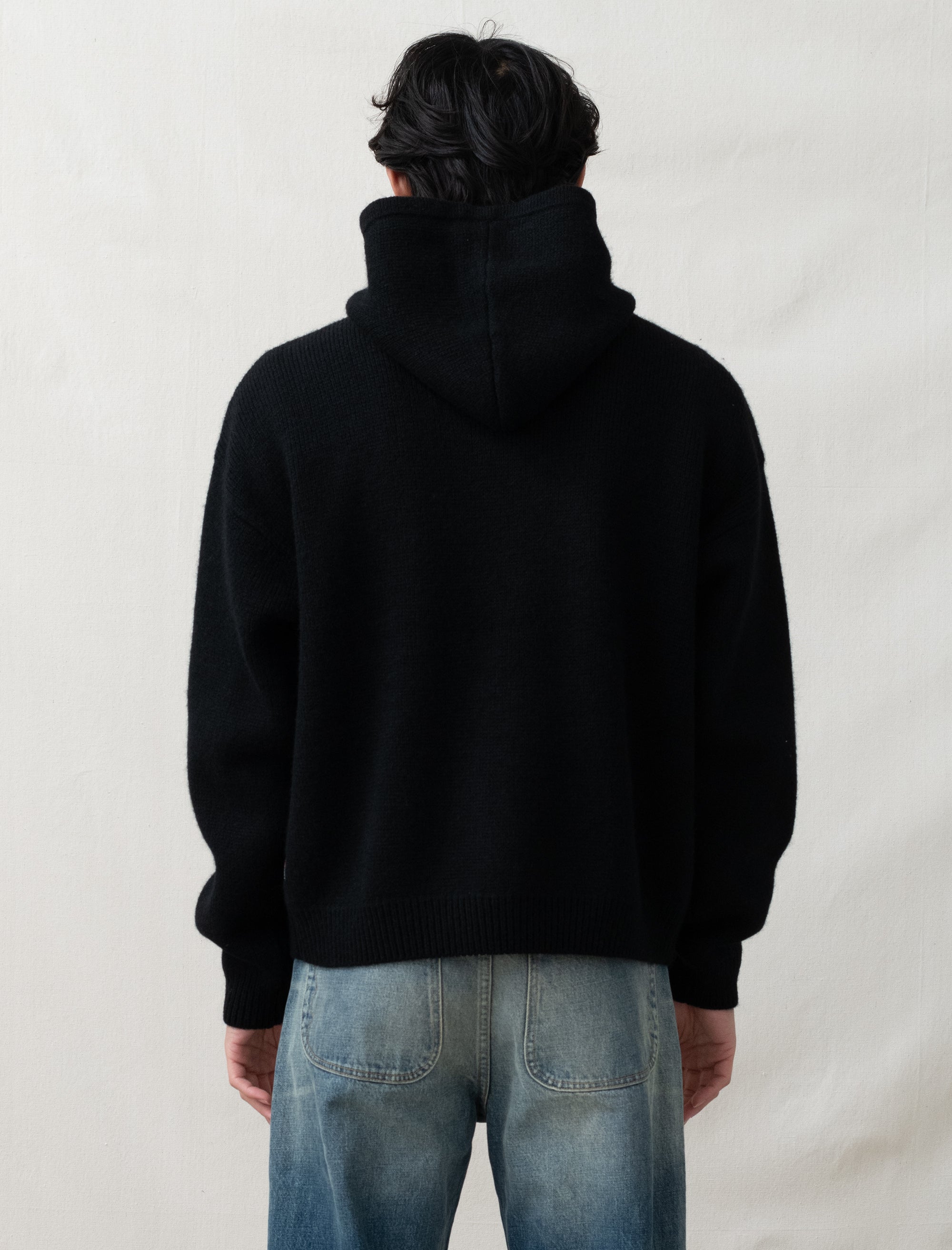 stussy quarter zip hooded sweater