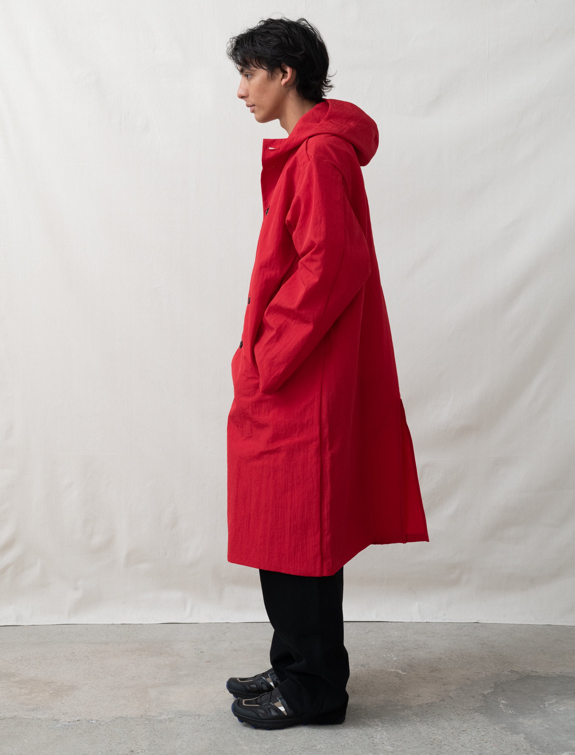  - R19Y1 Gill Coat (Red Waratah Nylon) - Bows and Arrows