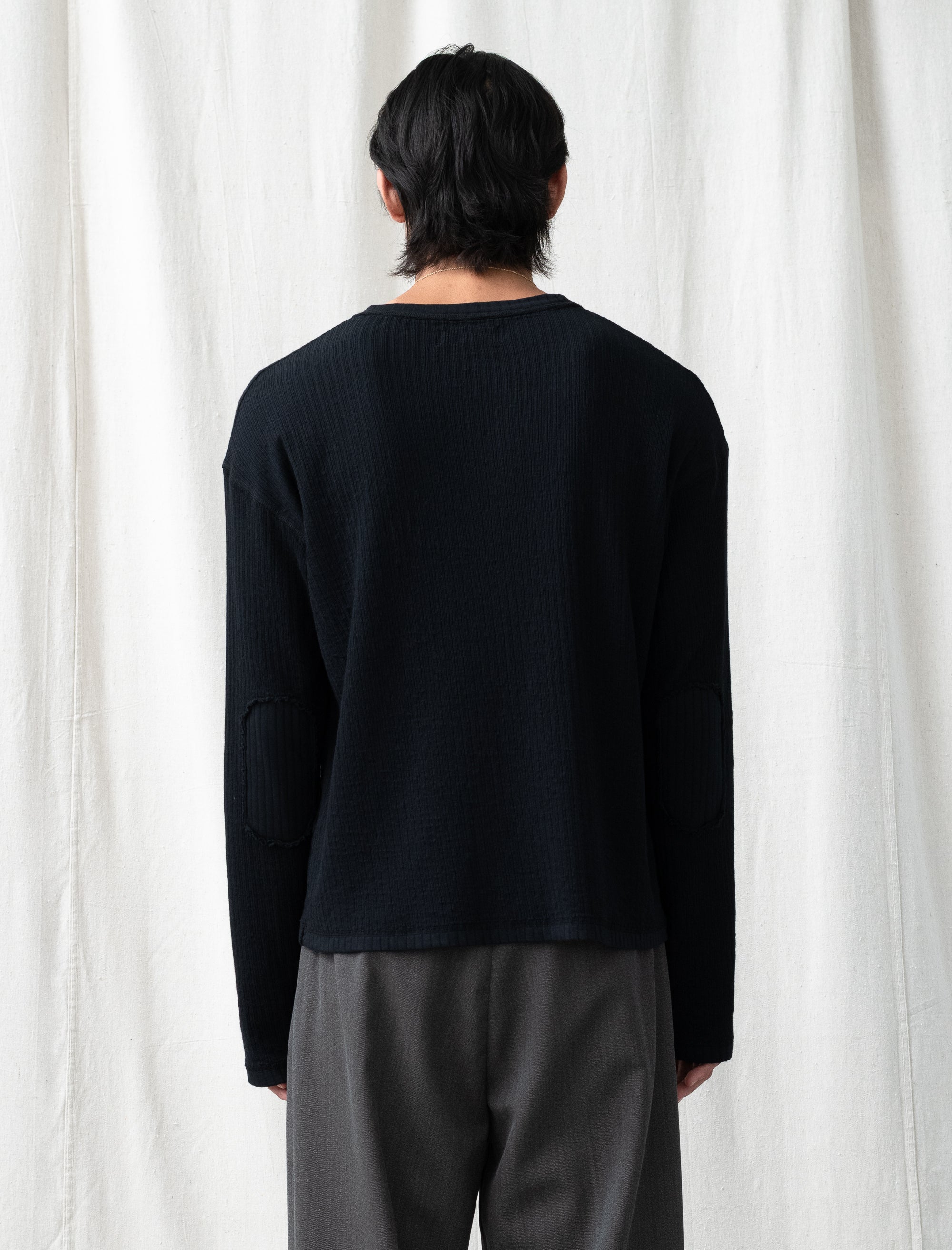 Reverse Rib Sweater (Black)