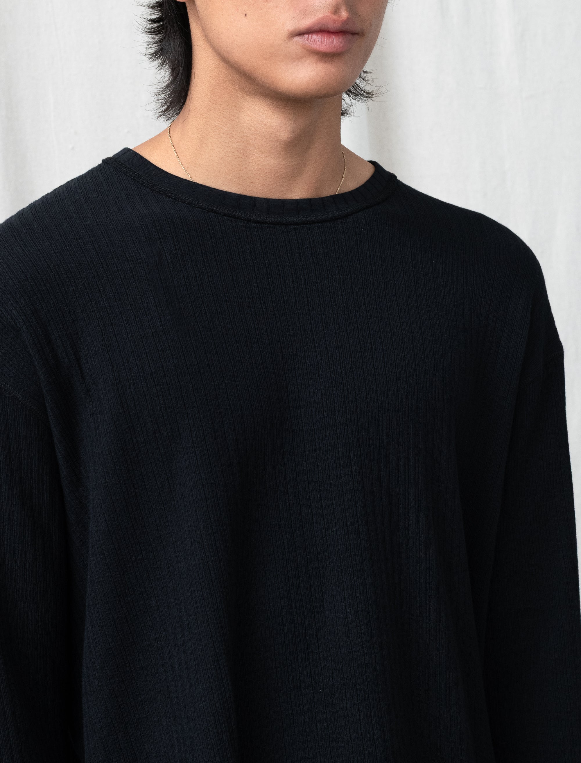Reverse Rib Sweater (Black)