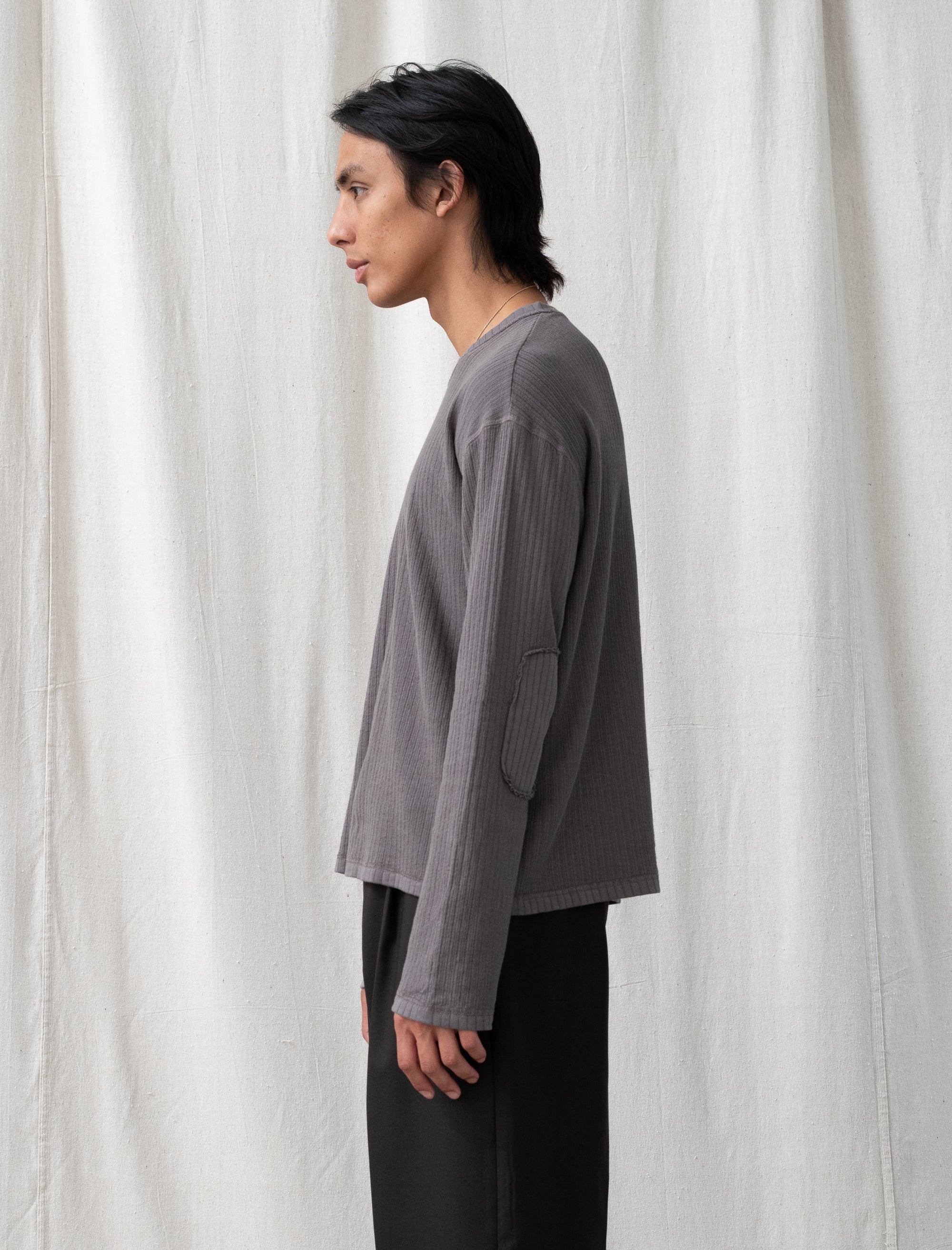 Reverse Rib Sweater (Murkey Grey)