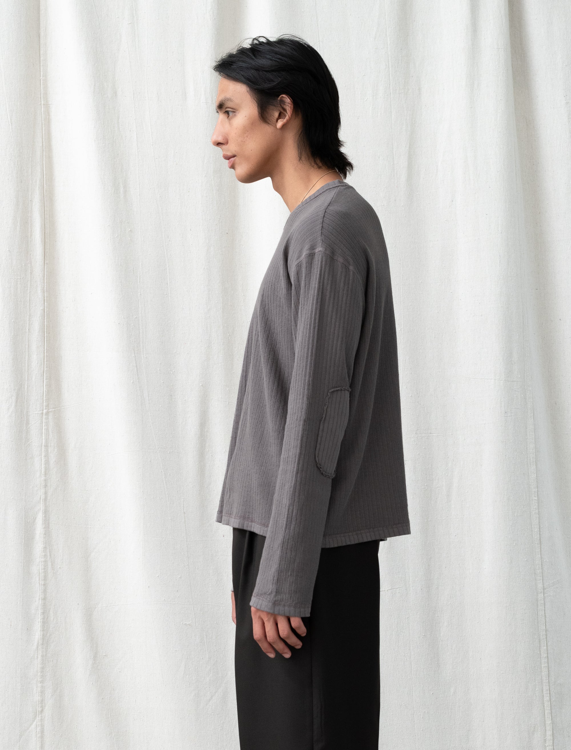 Reverse Rib Sweater (Murkey Grey)
