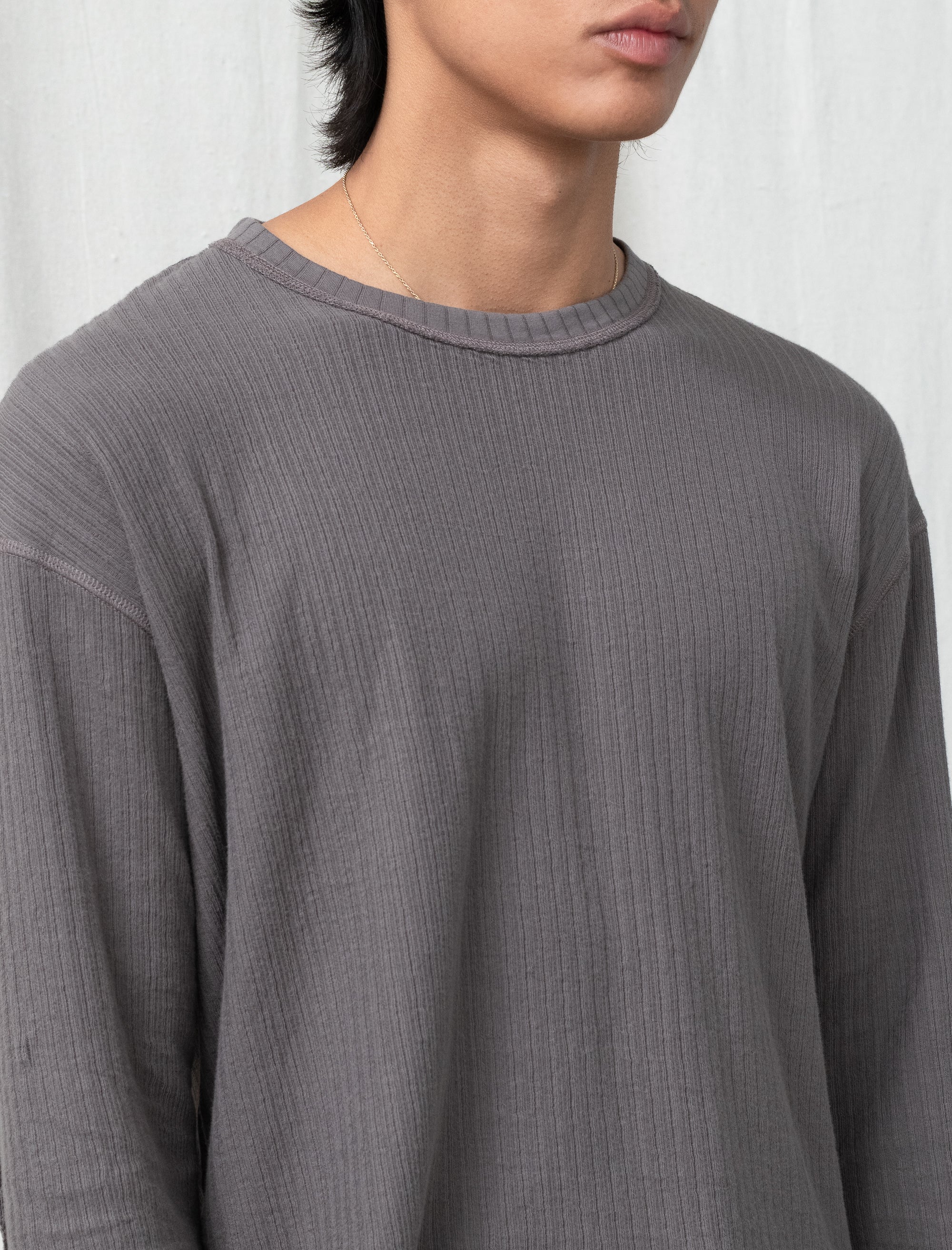 Reverse Rib Sweater (Murkey Grey)