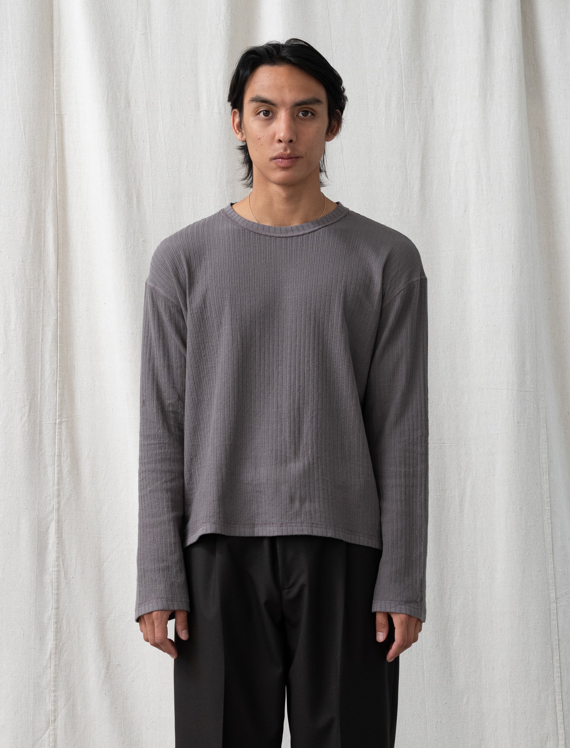 Reverse Rib Sweater (Murkey Grey)