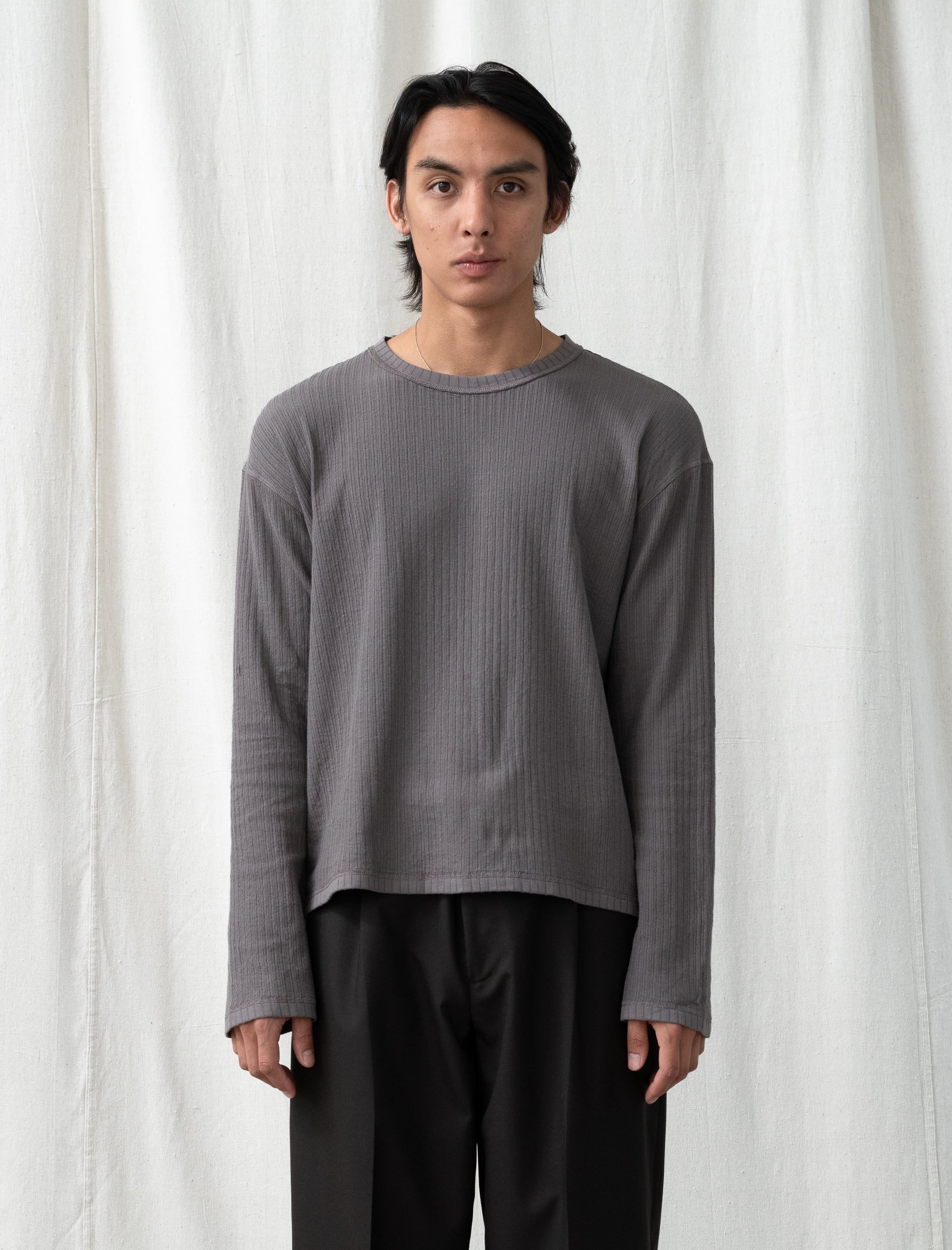 Reverse Rib Sweater (Murkey Grey)