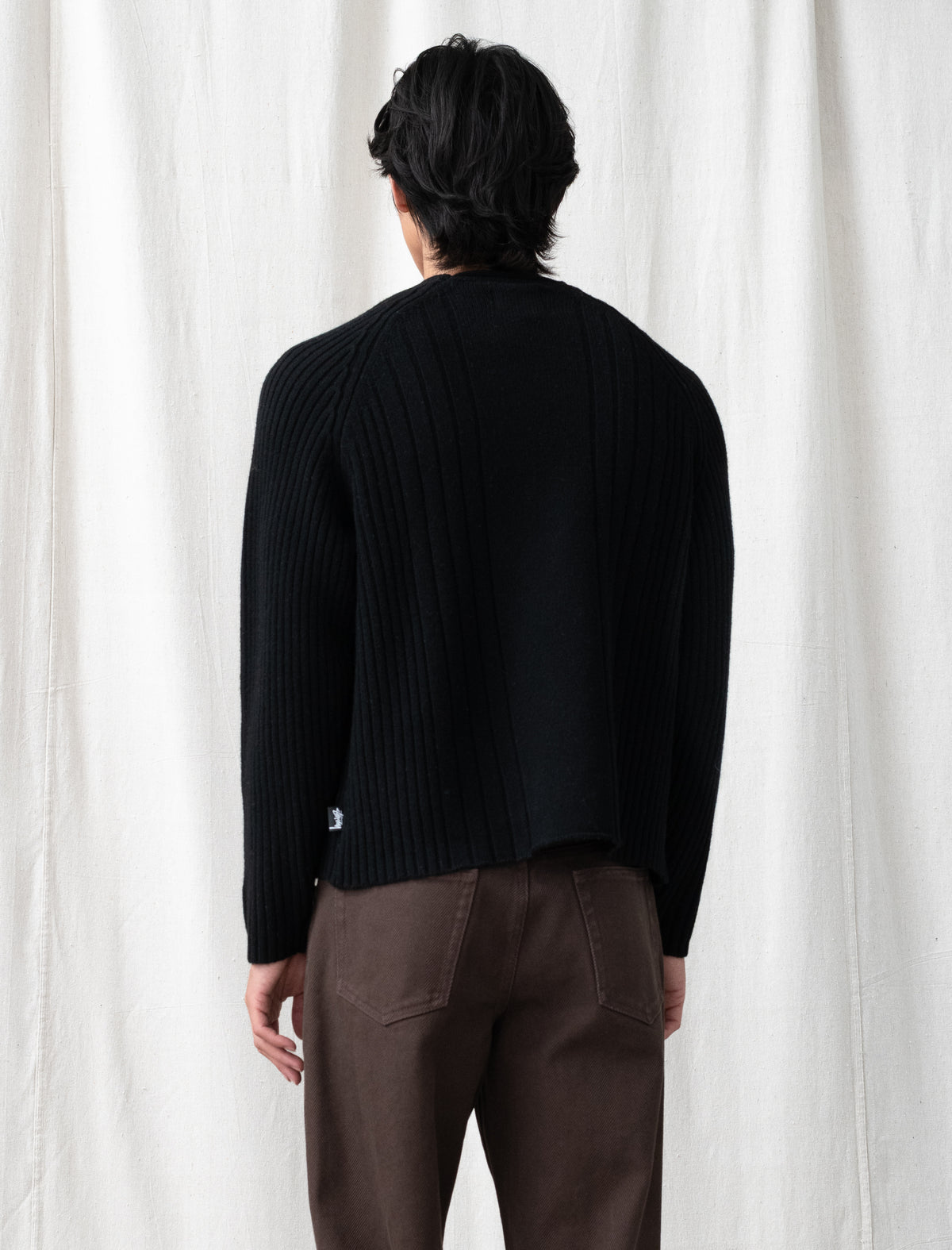Merino Roll Neck Sweater (Black)
