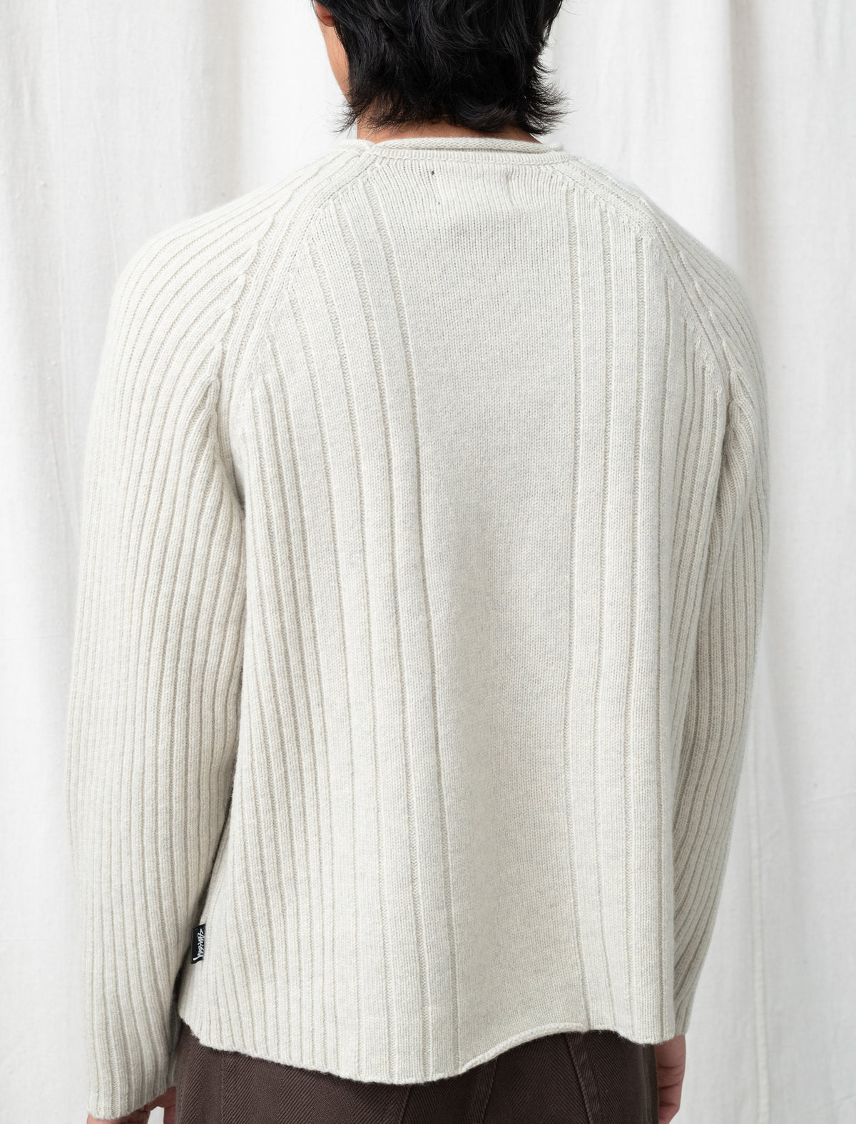 Merino Roll Neck Sweater (Natural)