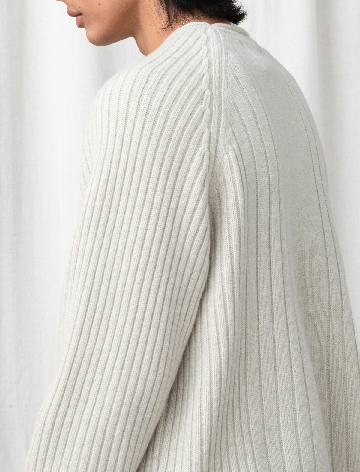 Merino Roll Neck Sweater (Natural)