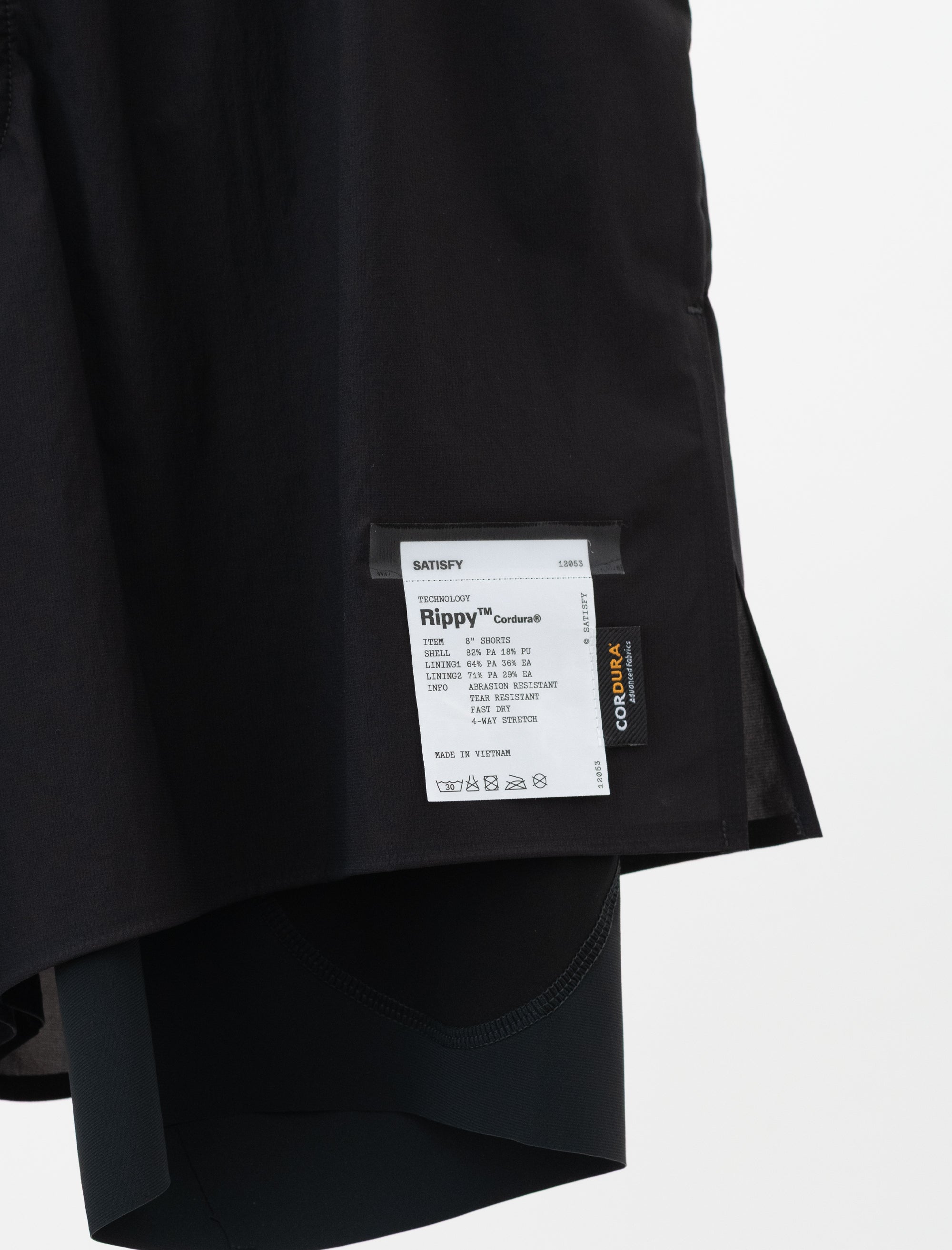 Rippy Cordura 8" Trail Shorts (Black)