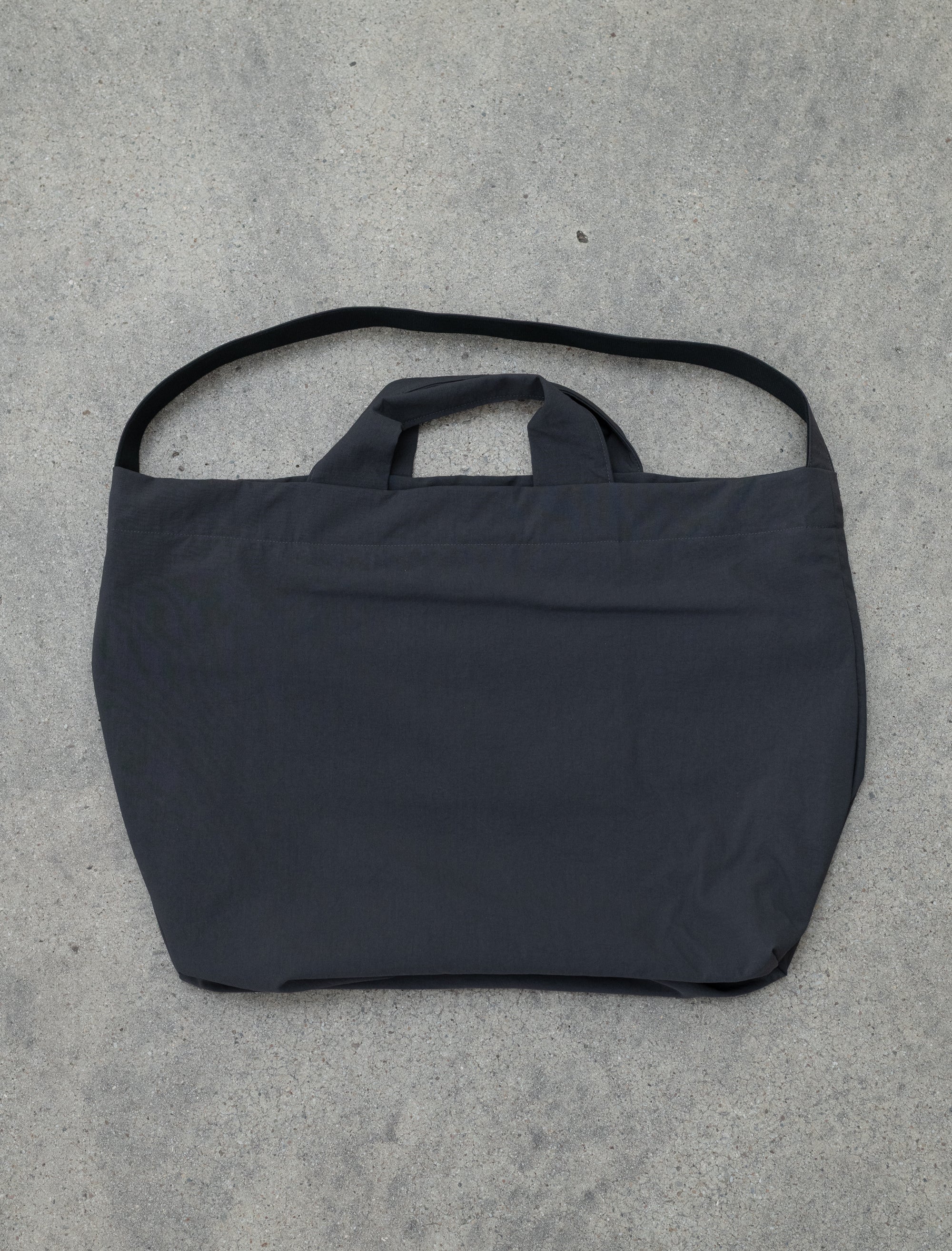 Nylon Two-Way Bag (Charcoal)