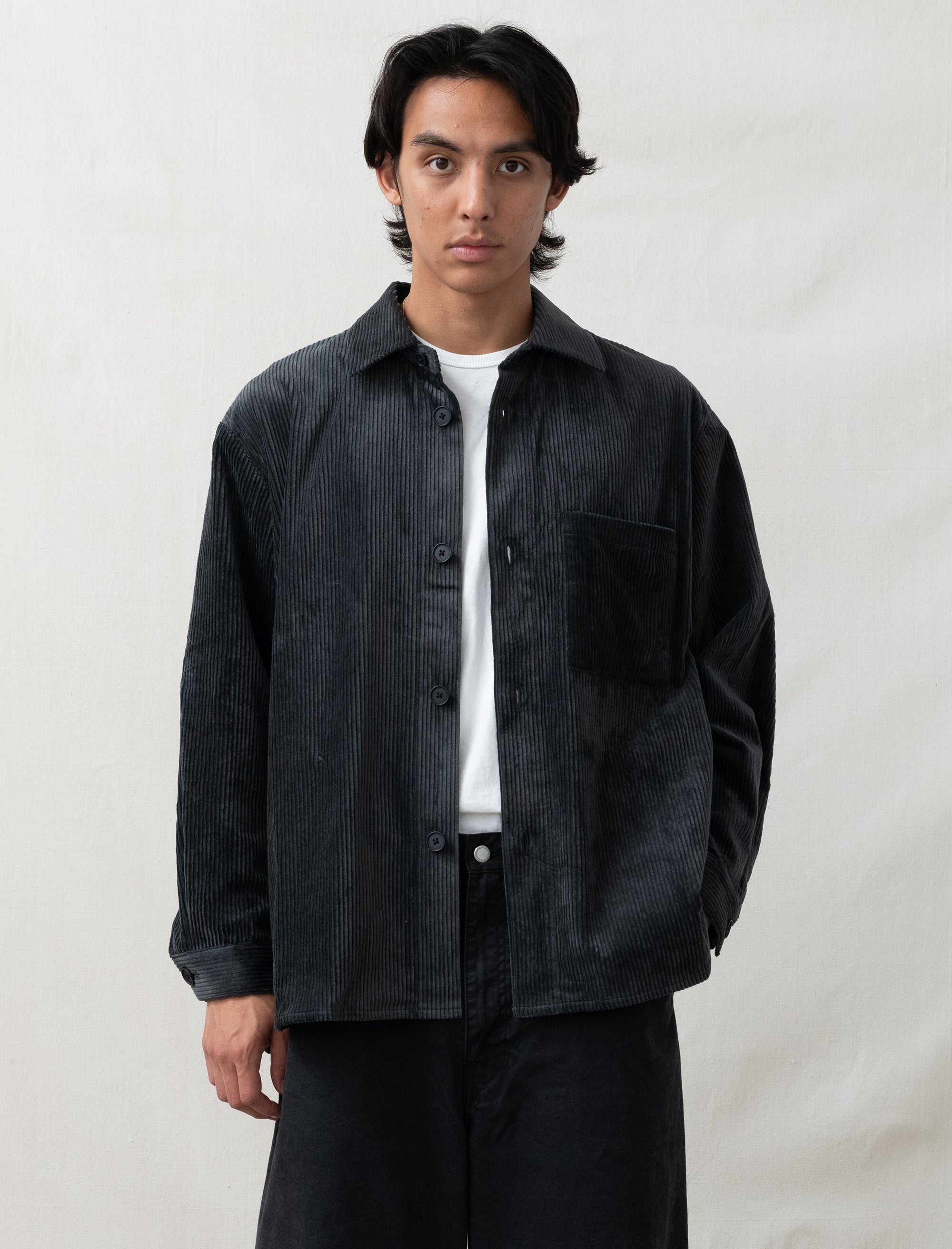 Still by Hand cord shirt jacket 