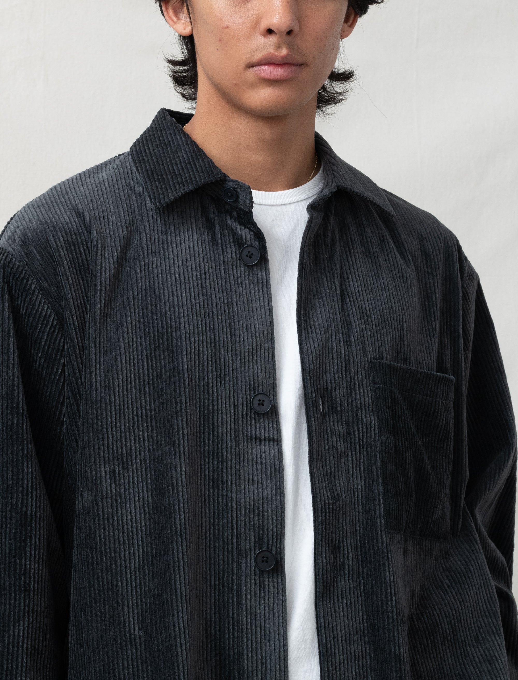 Still by Hand cord shirt jacket 