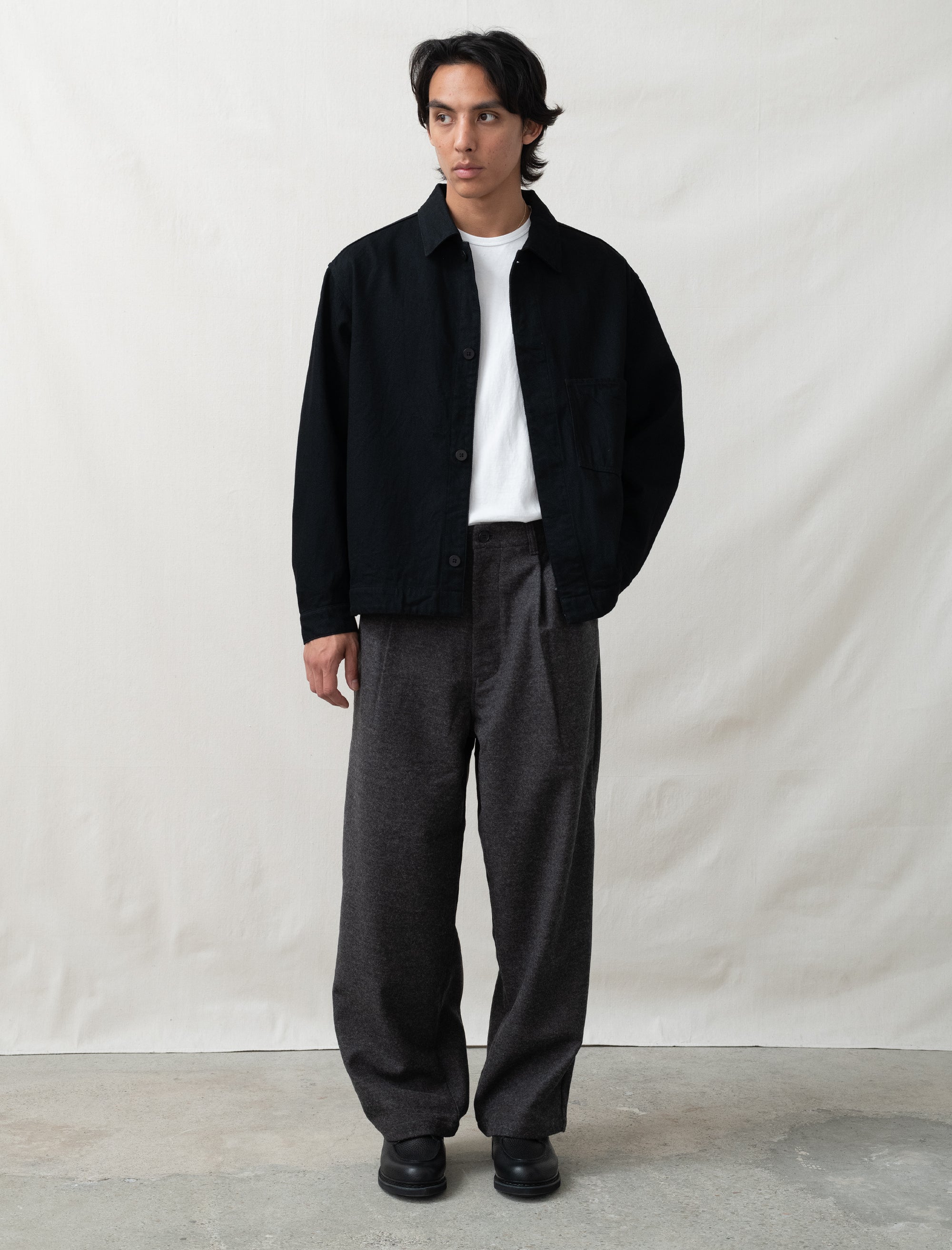 Stilly by hand wide pants in charcoal 