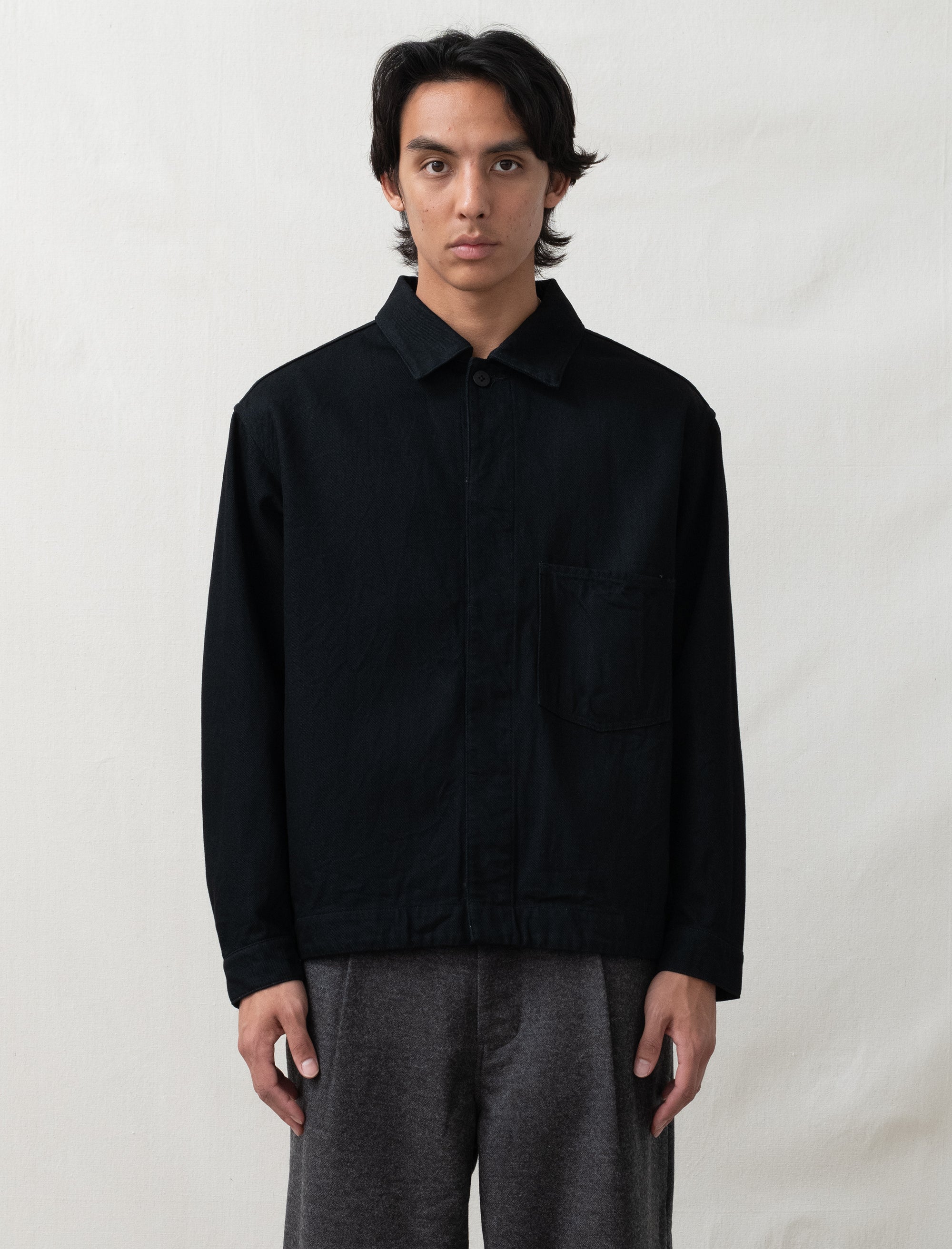 still by hand denim jacket in black 