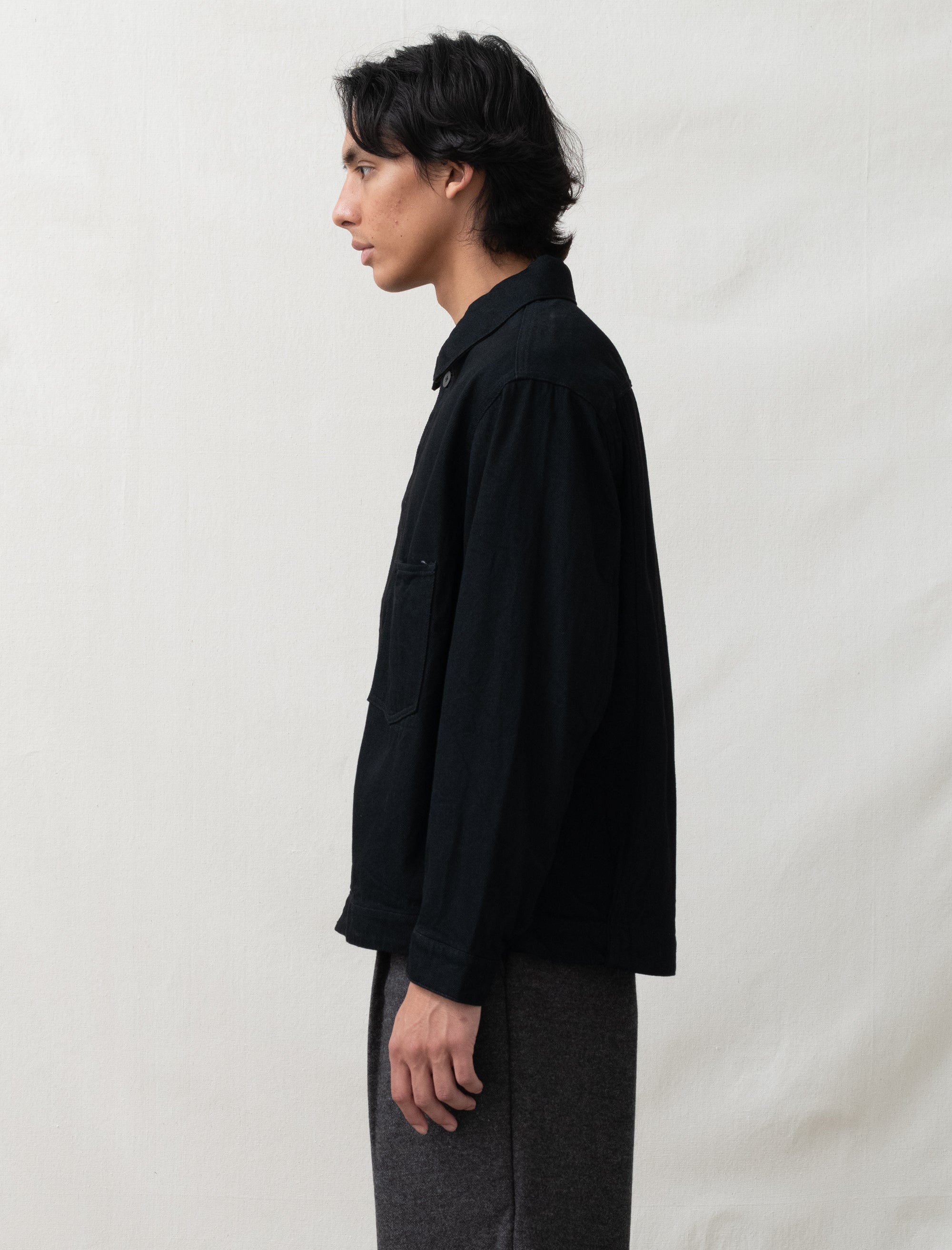 still by hand denim jacket in black 