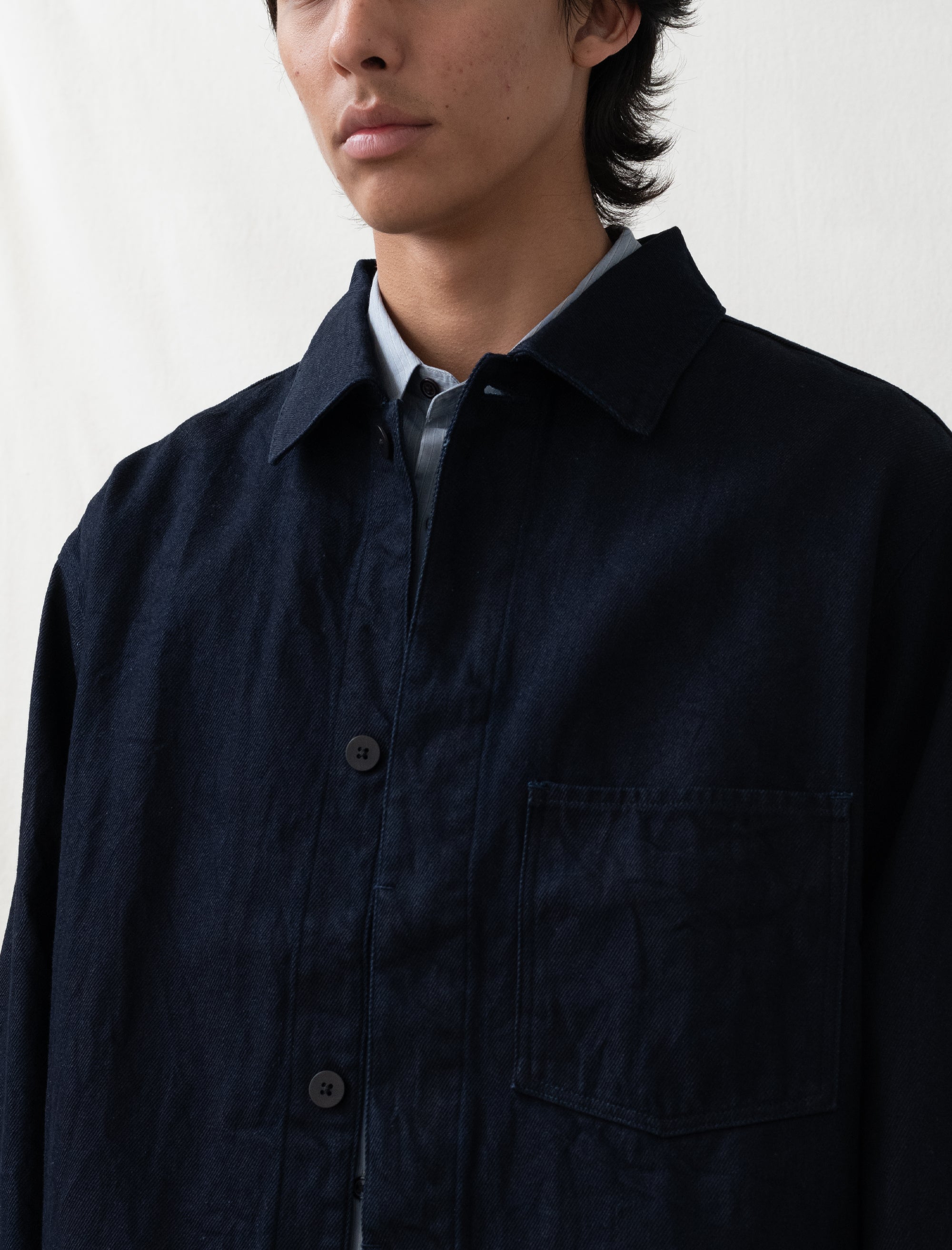 still by hand denim jacket indigo 