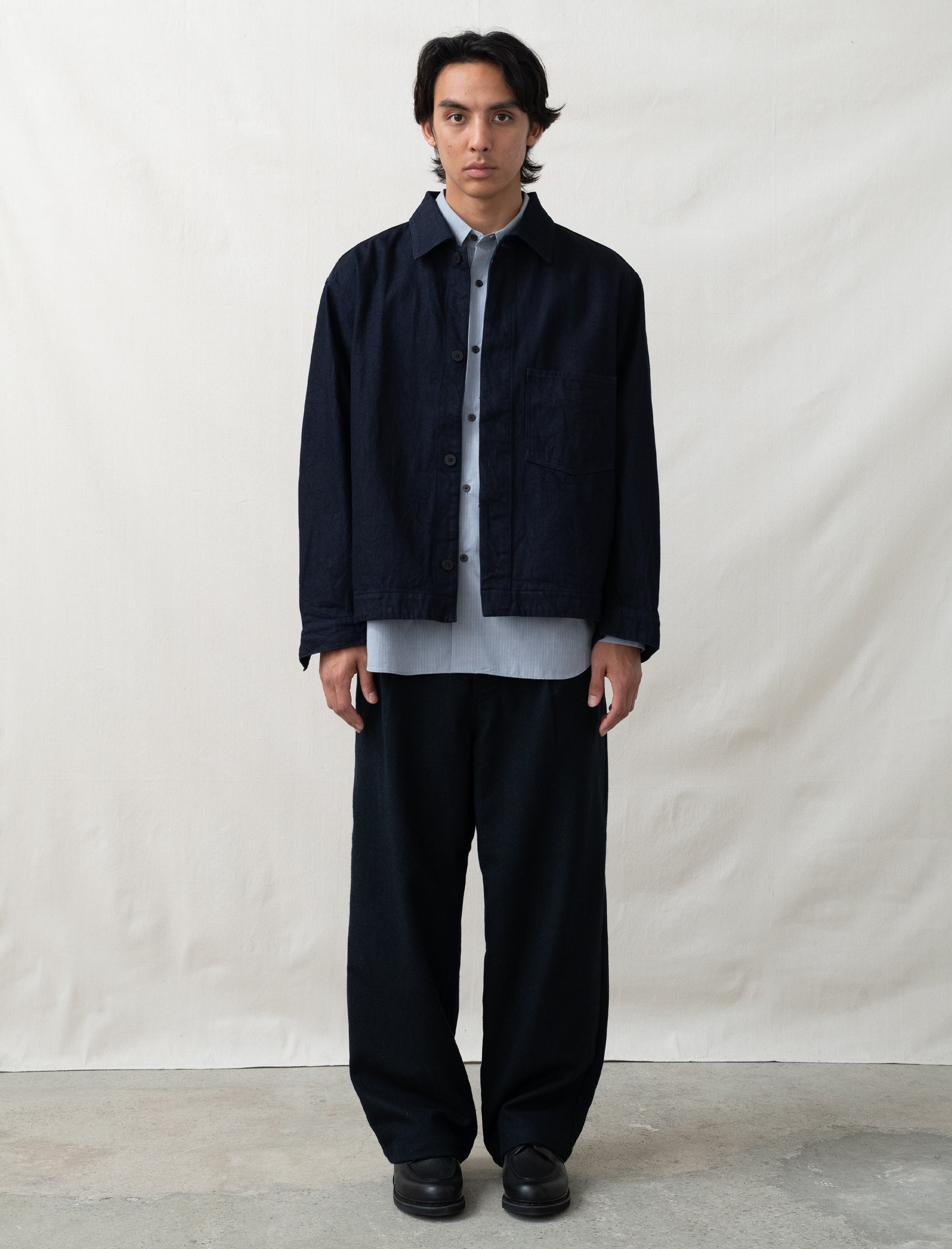 still by hand denim jacket indigo 