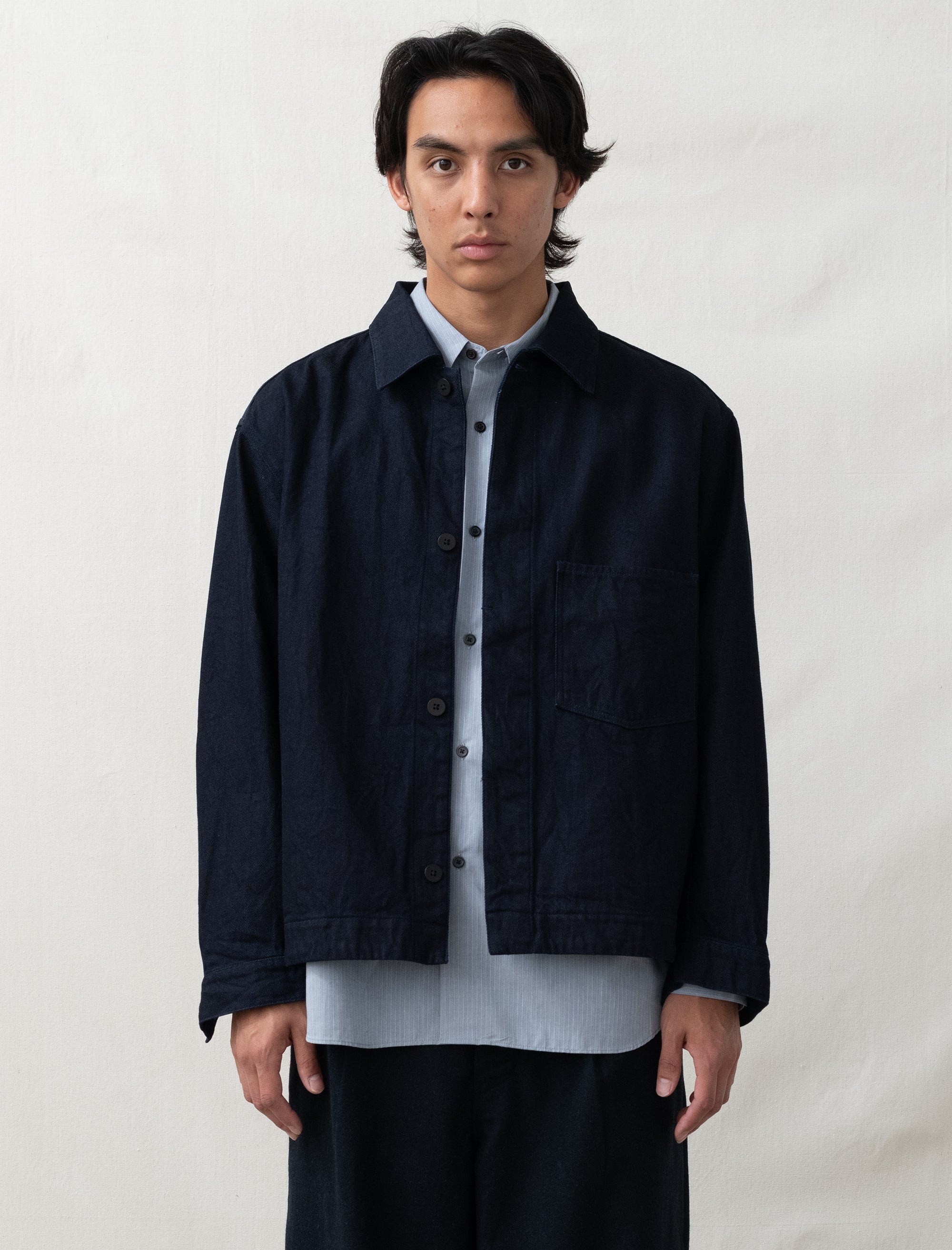 still by hand denim jacket indigo 