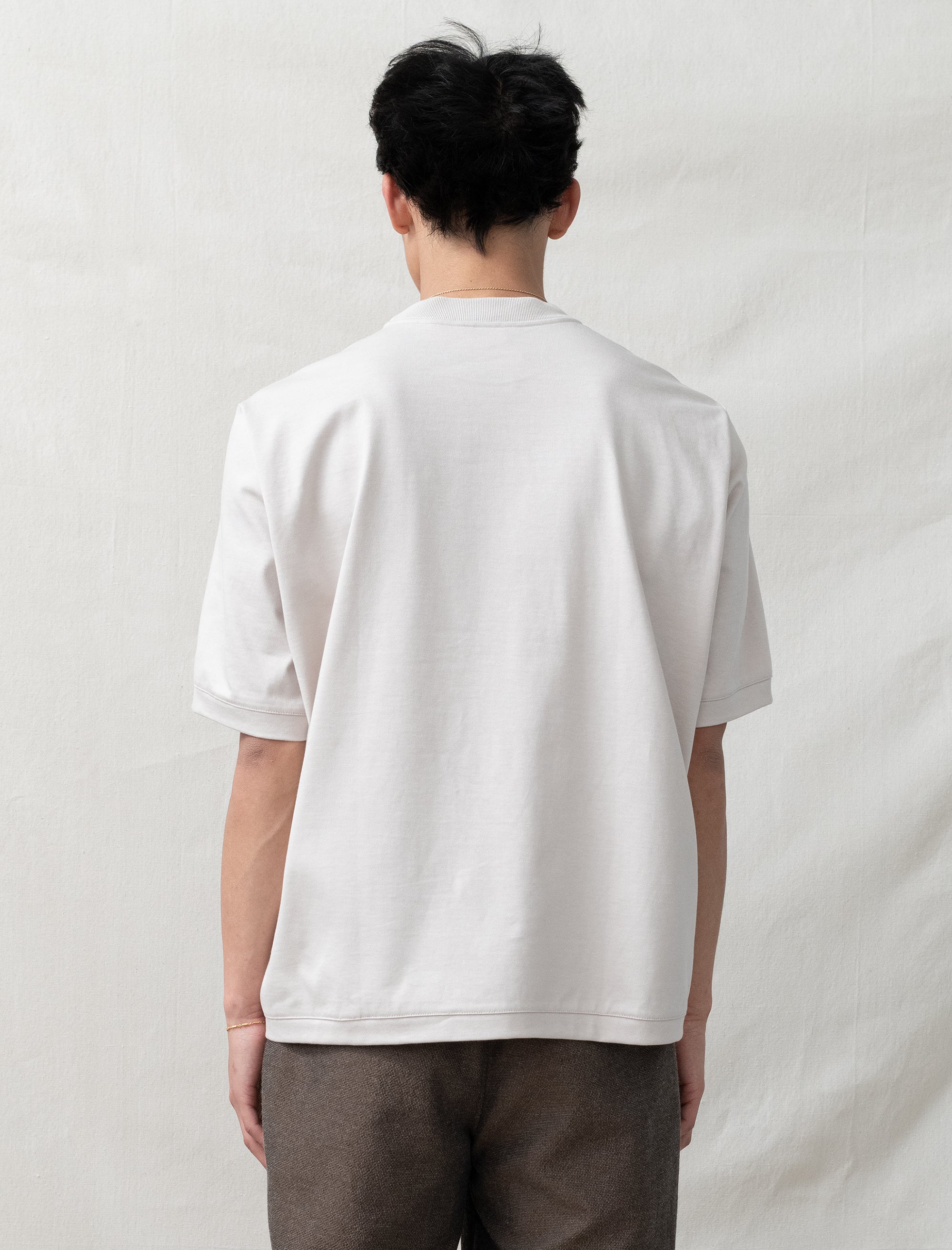 still by hand Half Sleeve Sweatshirt (Pink Beige)